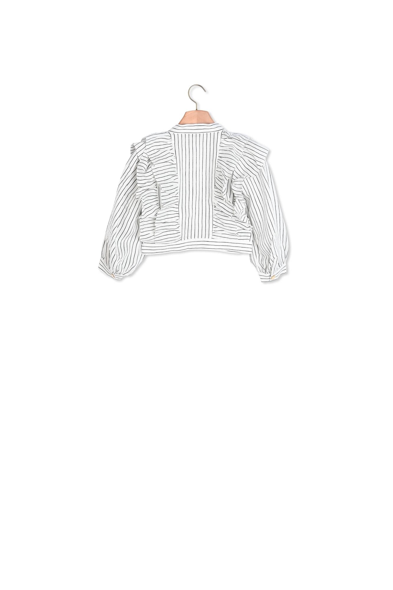 Top court à rayures en lin Sandro seconde main