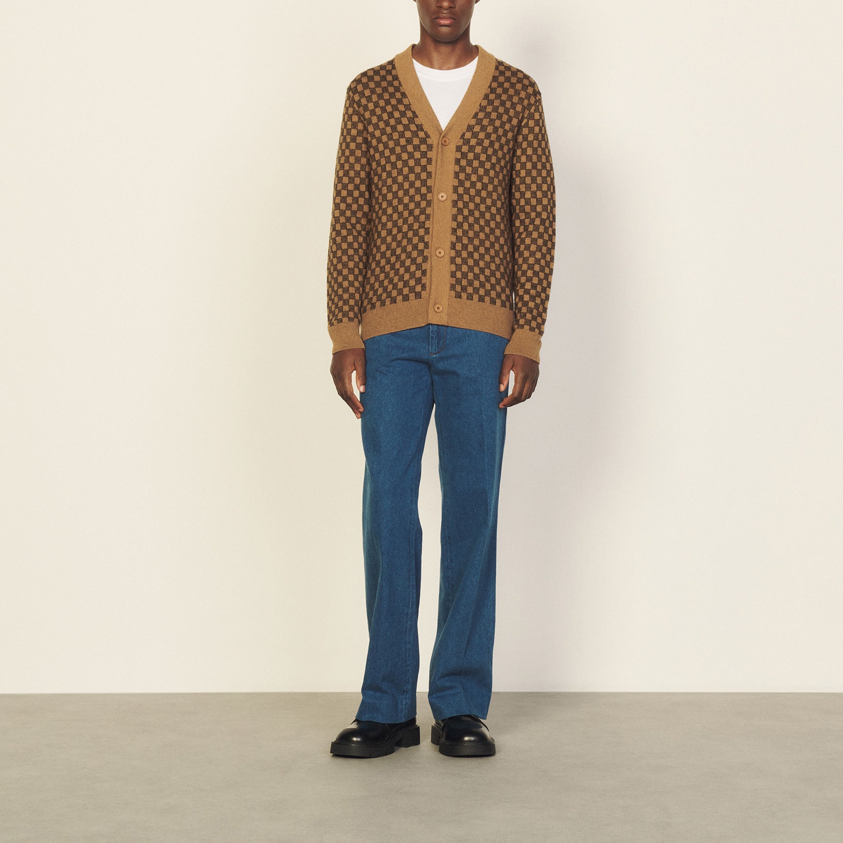 Maille Camel Sandro seconde main