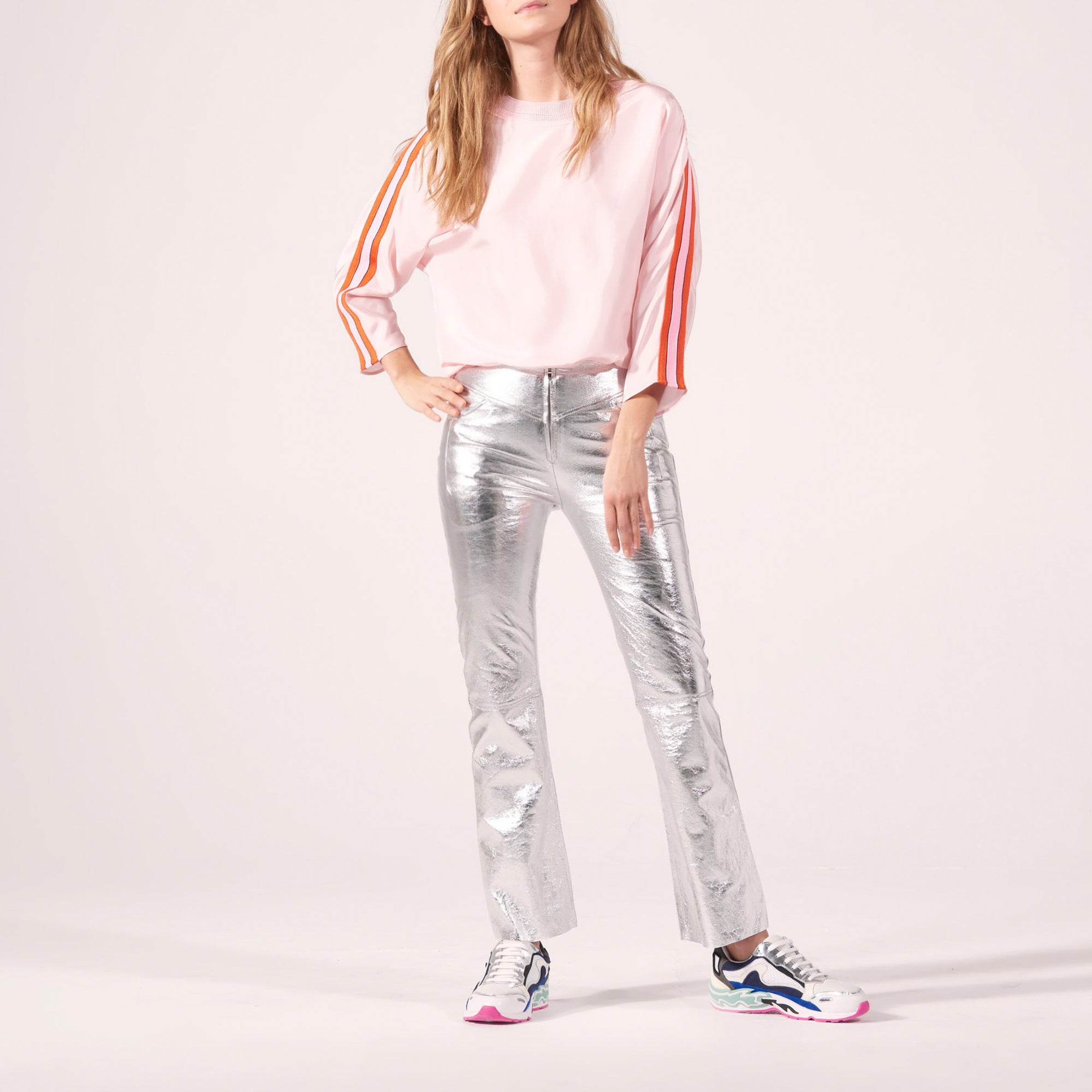 Pantalon 7/8ème argenté Sandro seconde main