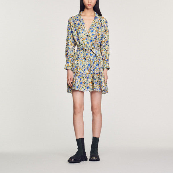 Robe courte imprimé Blossom Sandro seconde main