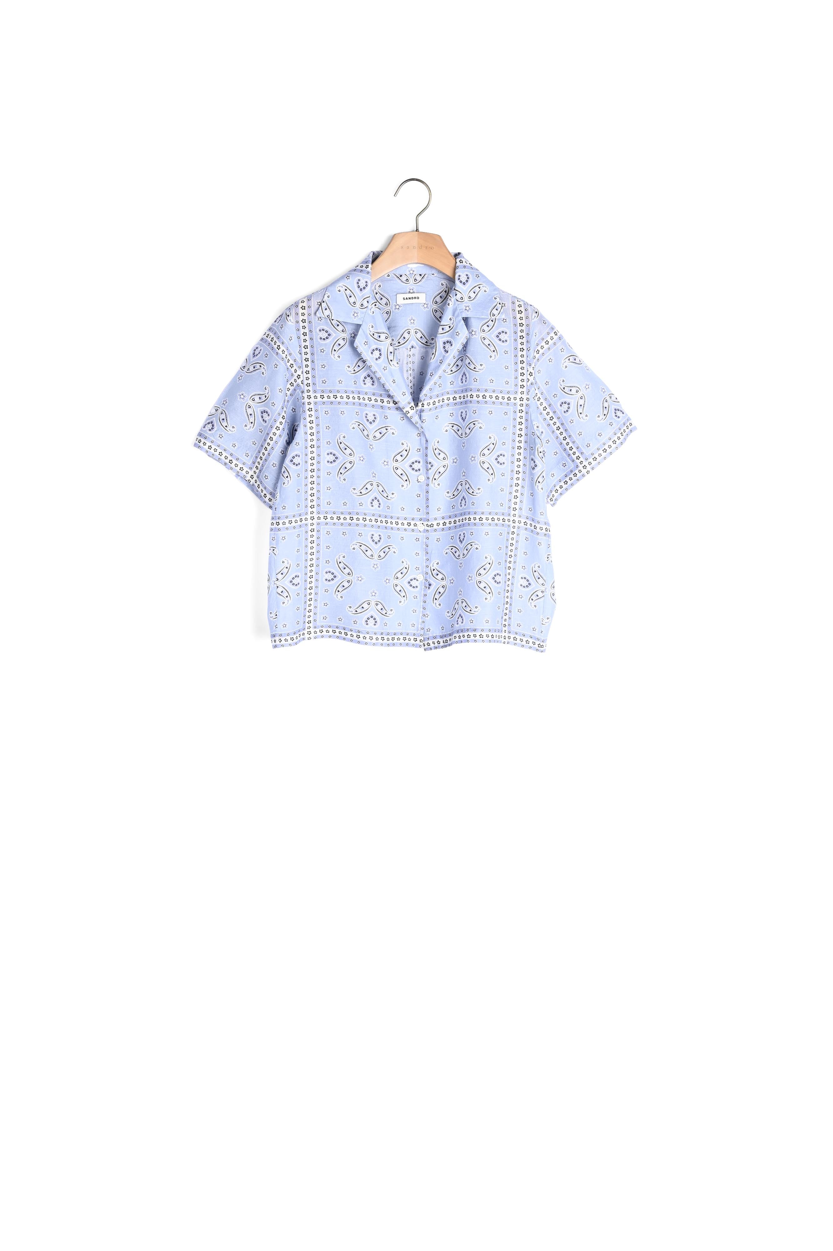 Chemise manches courtes imprimé bandana Sandro seconde main
