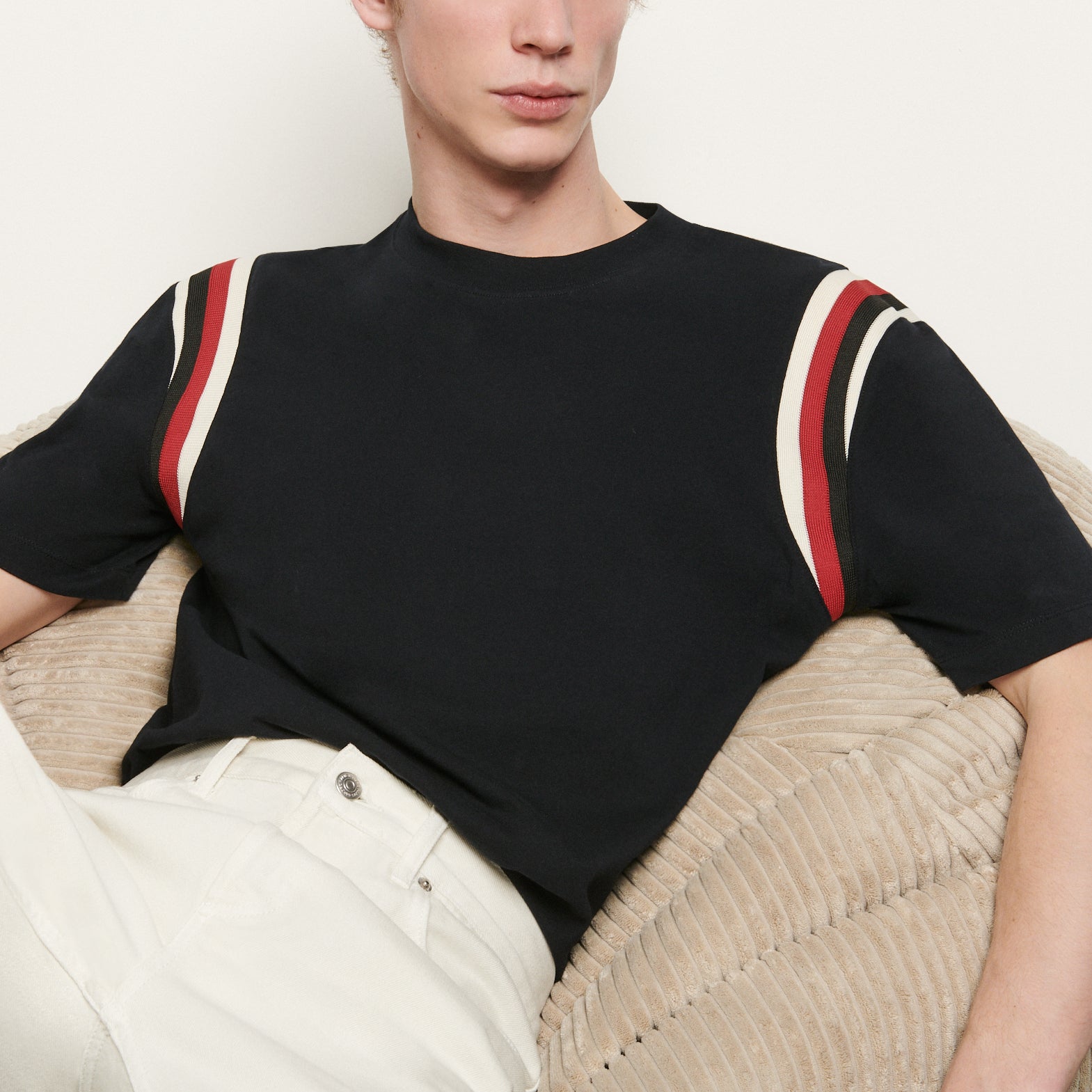 T-shirt en coton organique Sandro seconde main