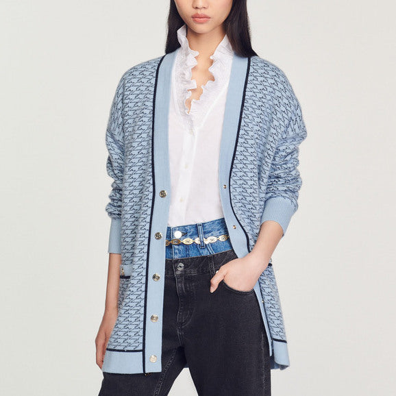 Cardicoat oversized imprimé Sandro seconde main