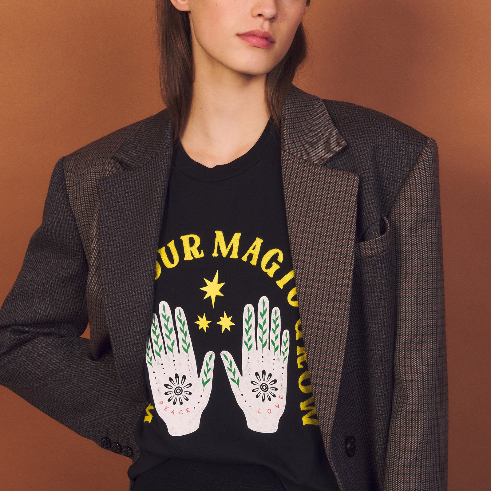 T-shirt Noir Sandro seconde main