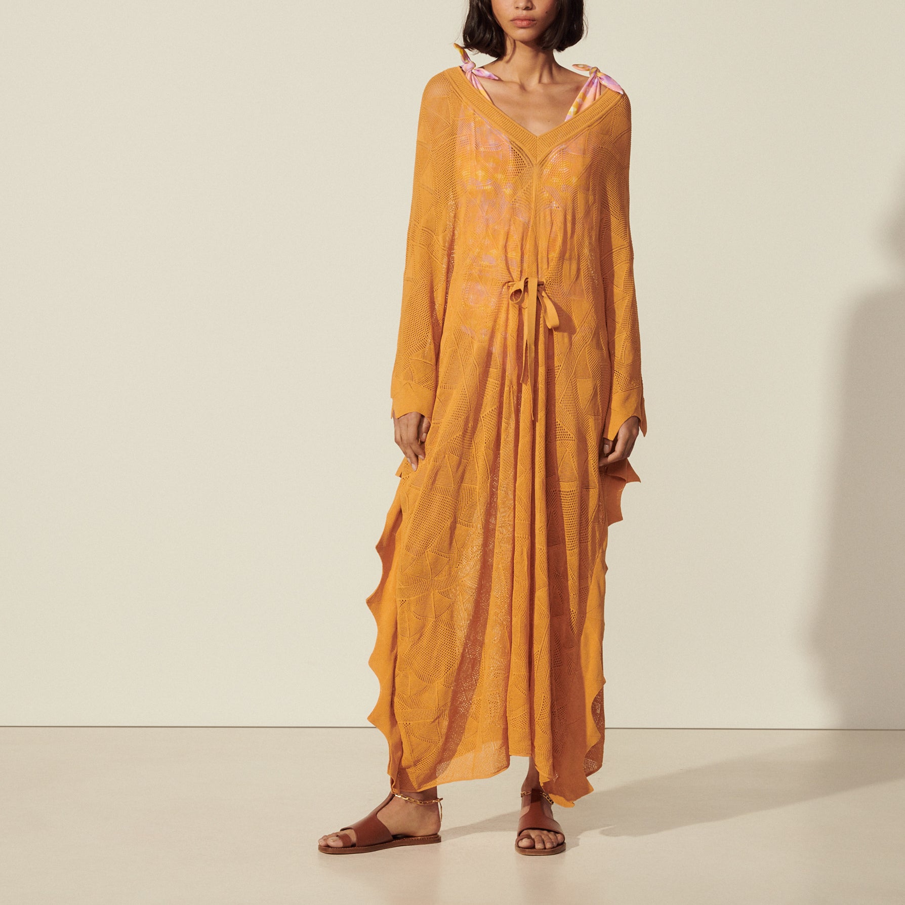 Robe longue esprit poncho en Maille Sandro seconde main