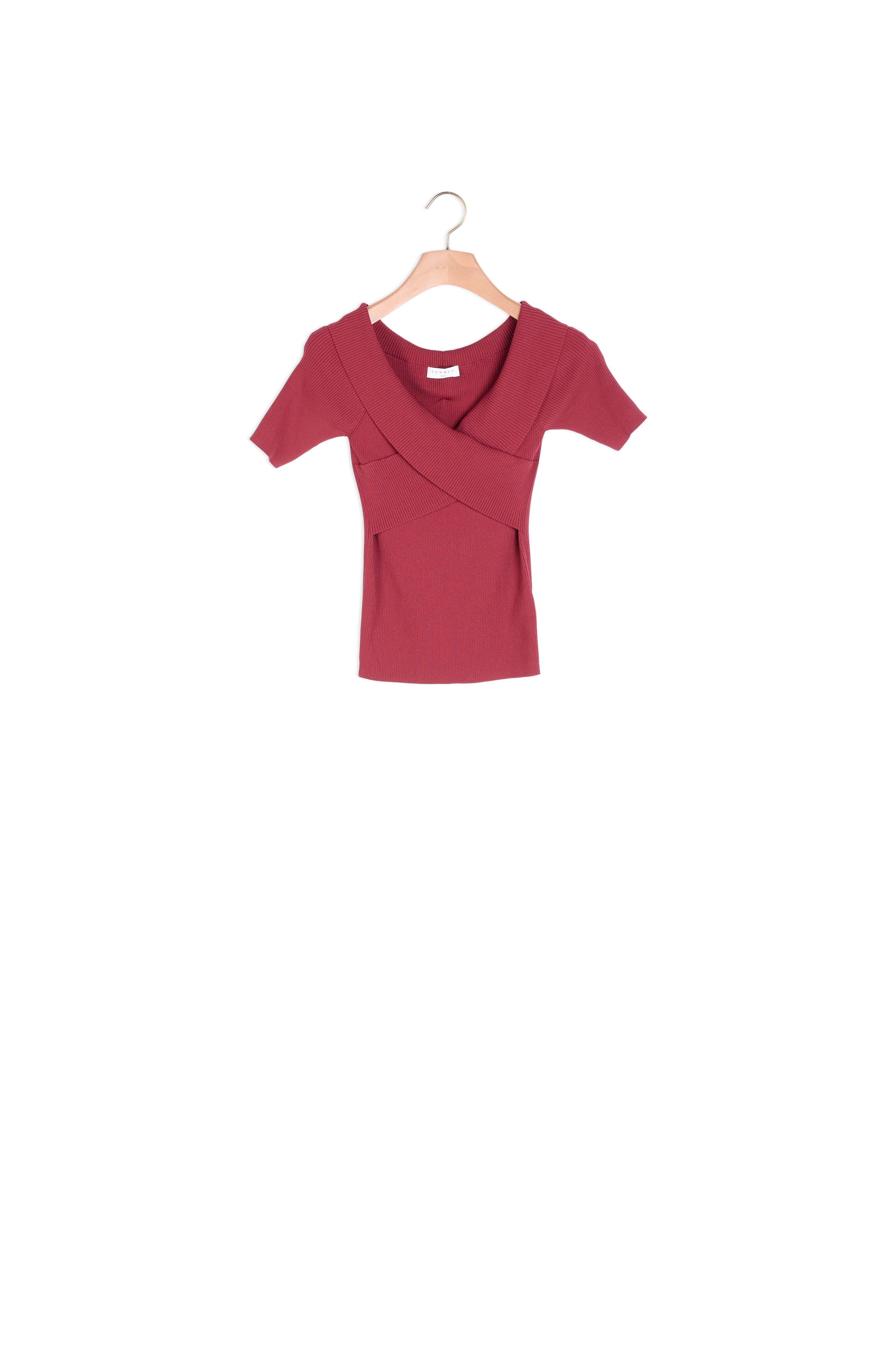 Top en Maille à encolure croisée Sandro seconde main