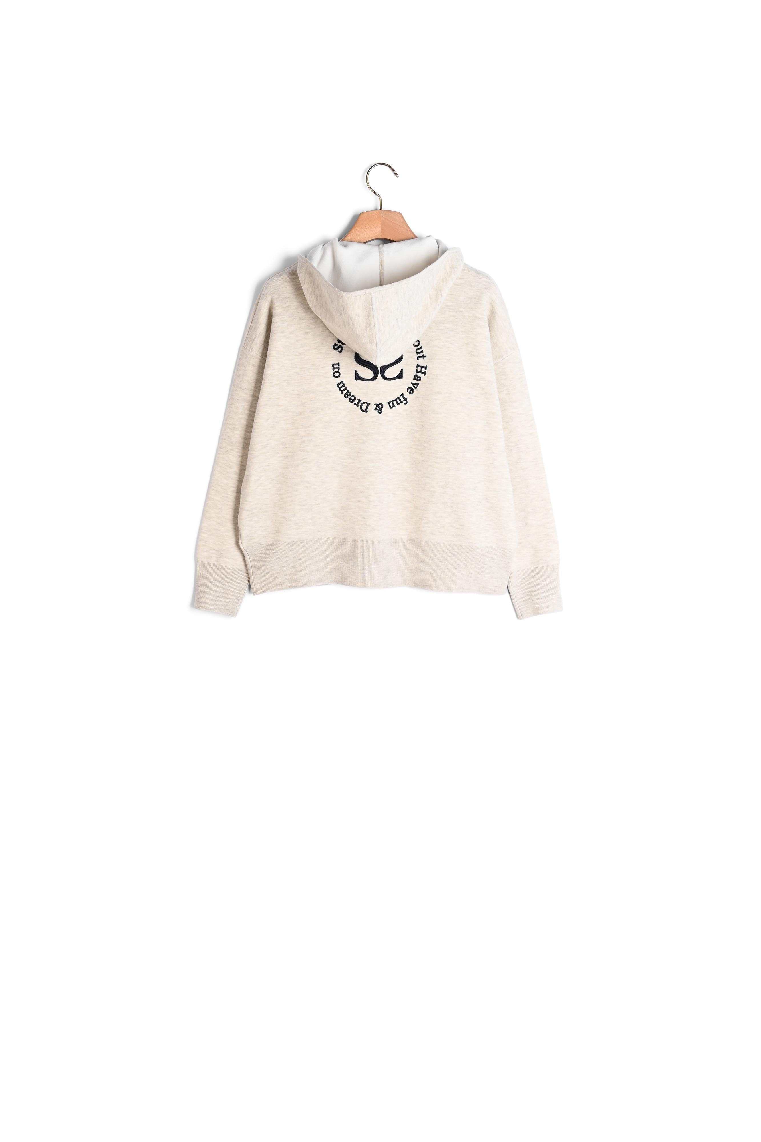 Hoodie zippé avec broderie au dos Sandro seconde main