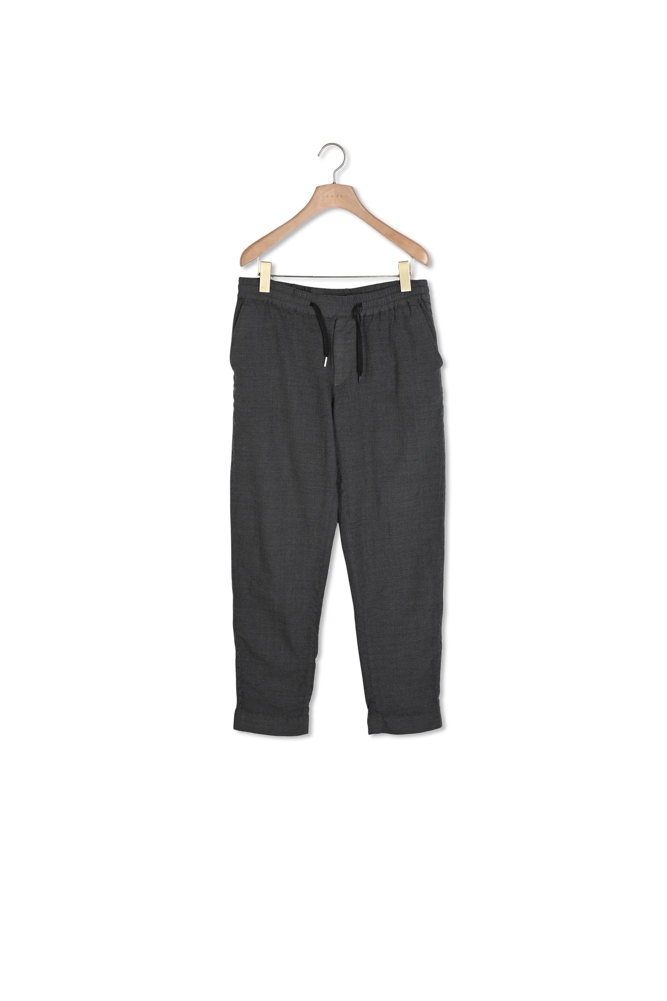 Pantalon en laine à taille élastiquée Sandro seconde main