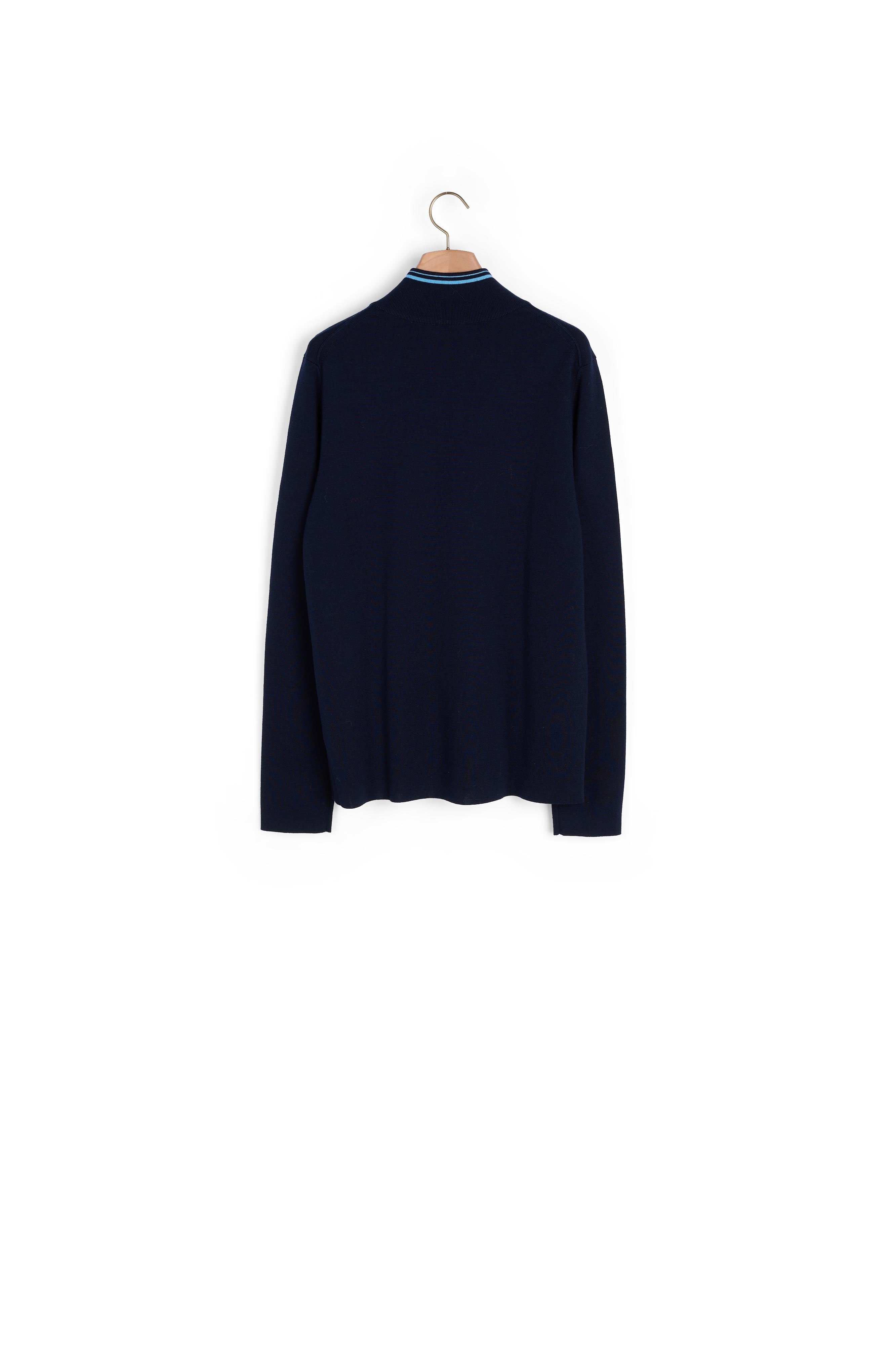 Cardigan zippé à col rayé Sandro seconde main