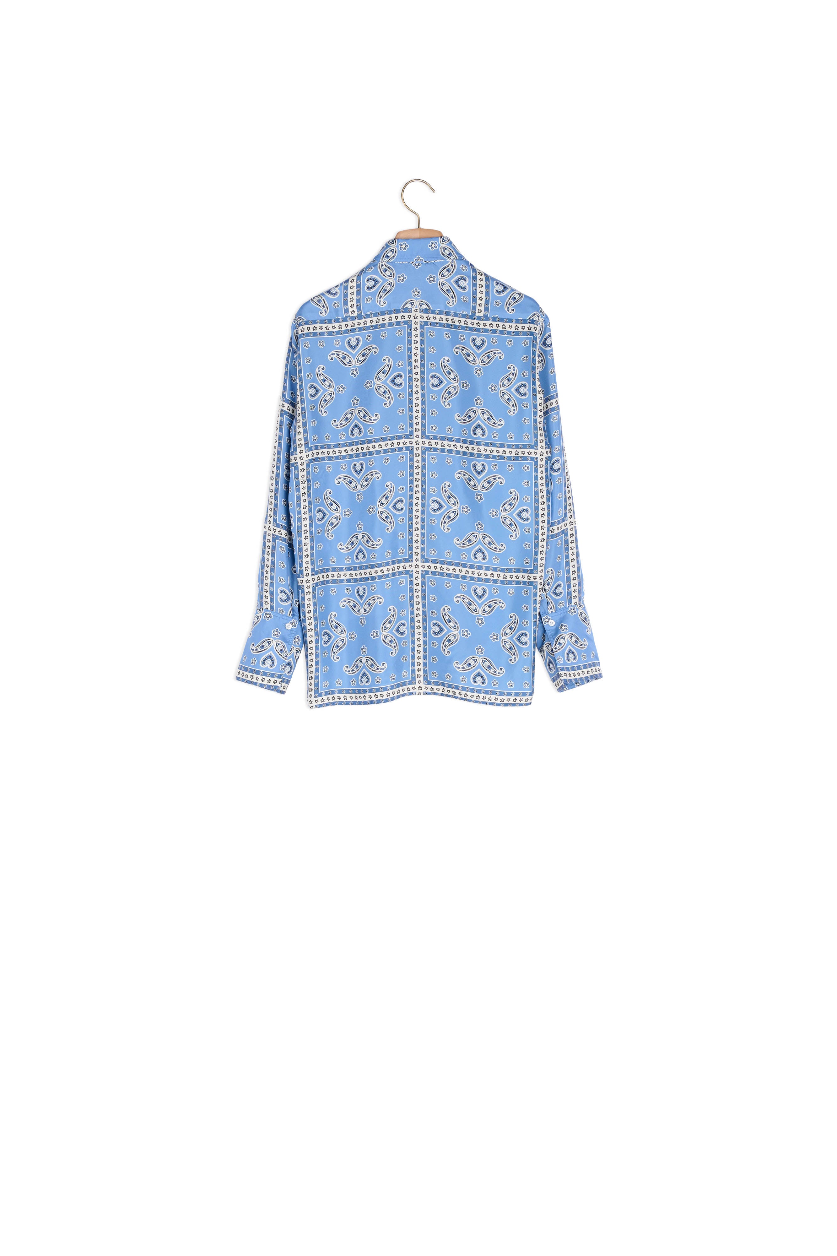 Chemise en soie imprimée Sandro seconde main