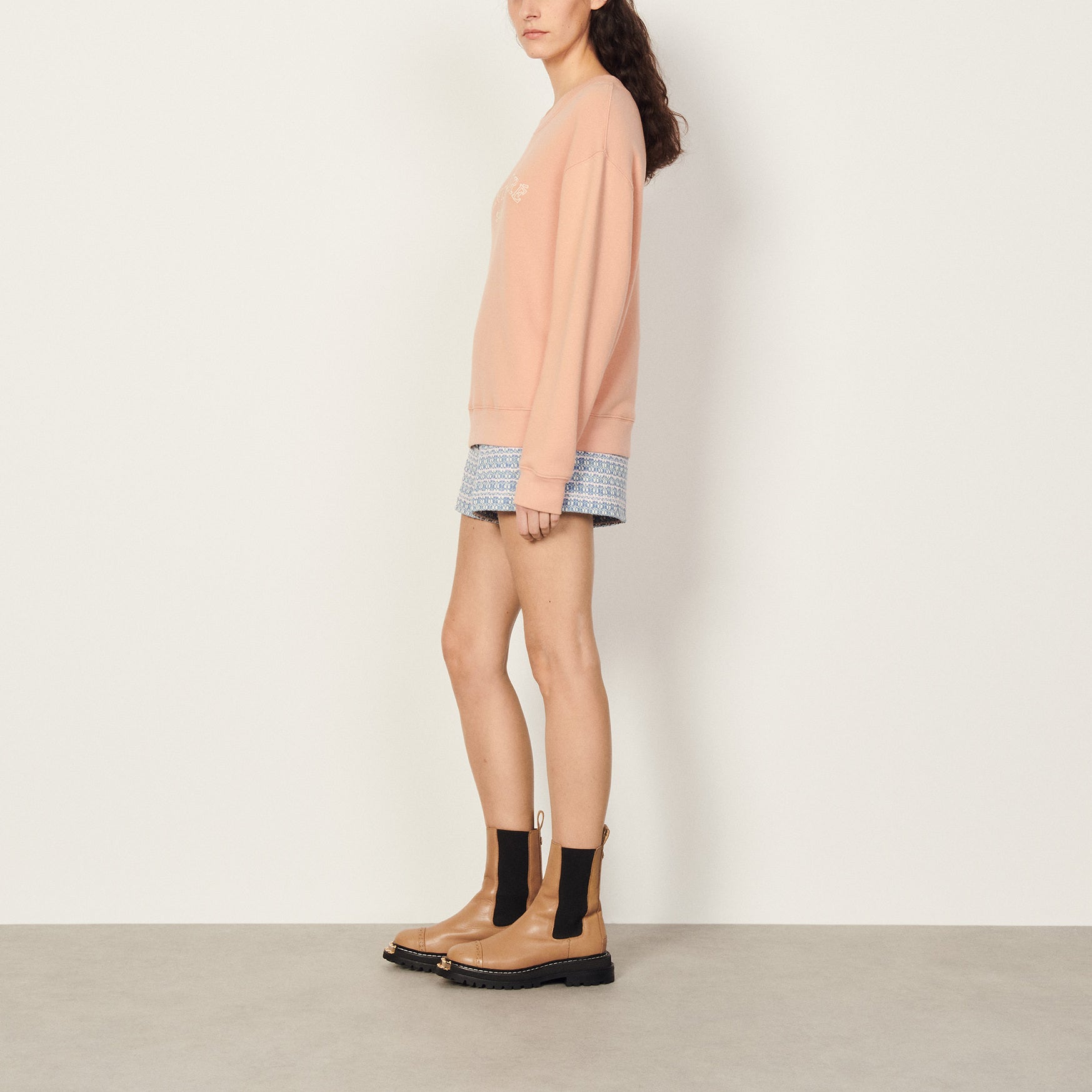 Sweat brodé en coton biologique Sandro seconde main