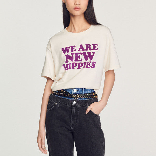 T-shirt court We Are New Hippies Sandro seconde main