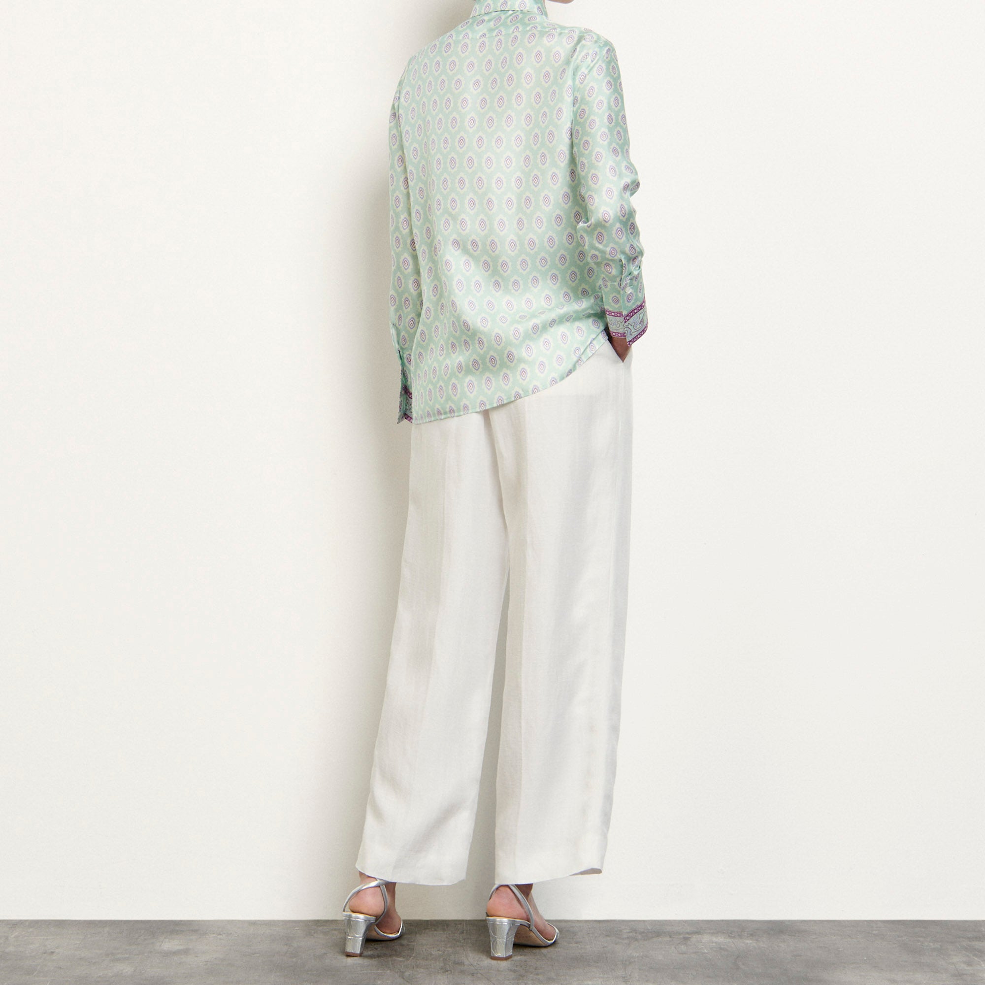 Chemise imprimée en soie Sandro seconde main