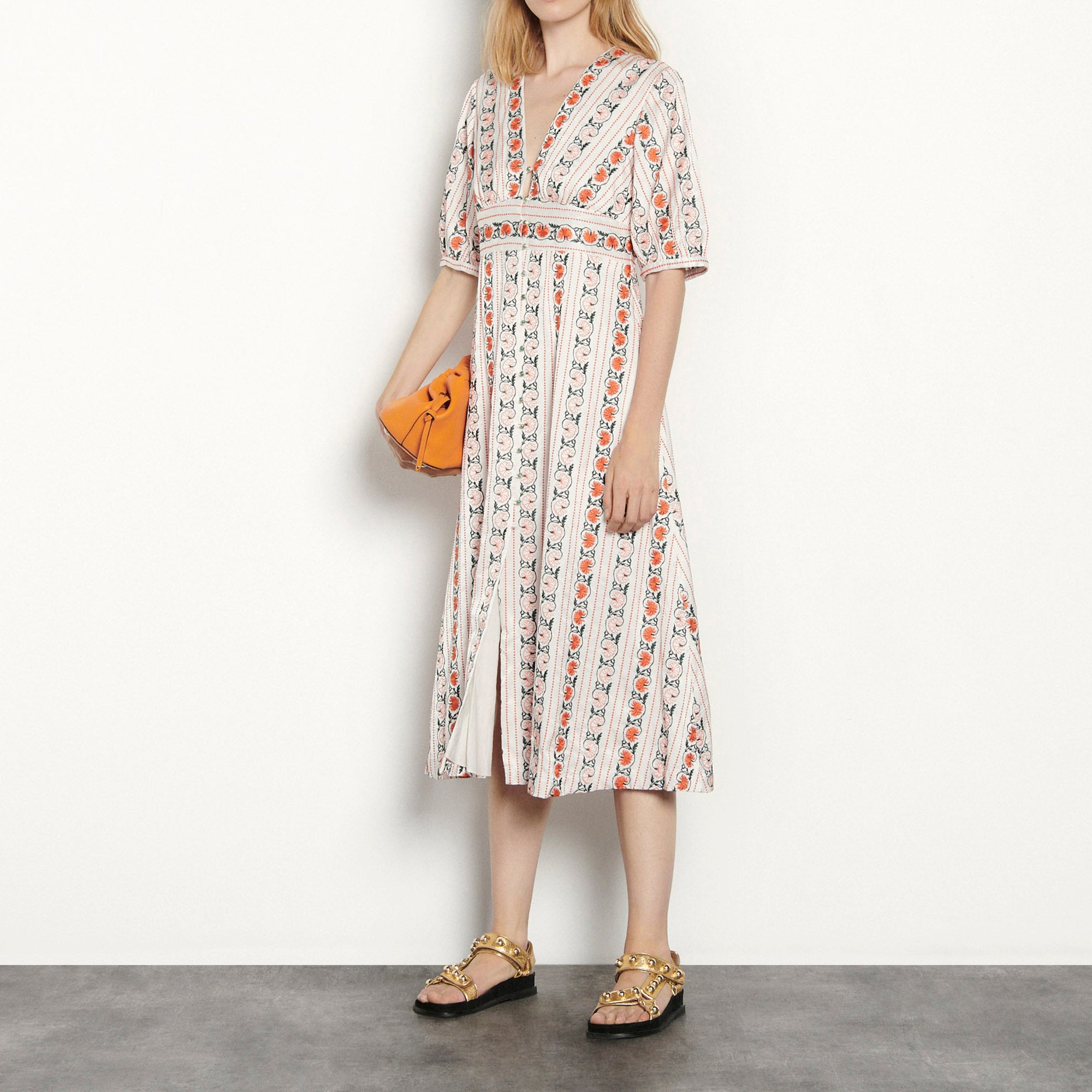 Robe longue en broderie Sandro seconde main