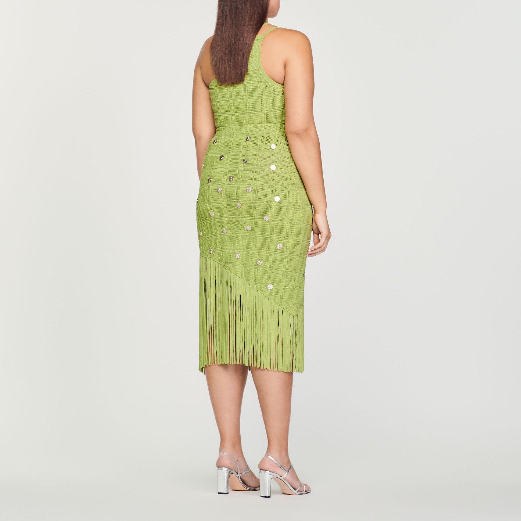 Jupe en Maille frangée Sandro seconde main