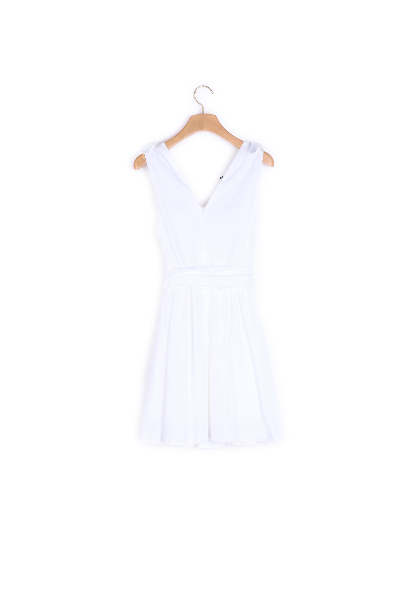 Robe en coton ceinturée et broderie Sandro seconde main