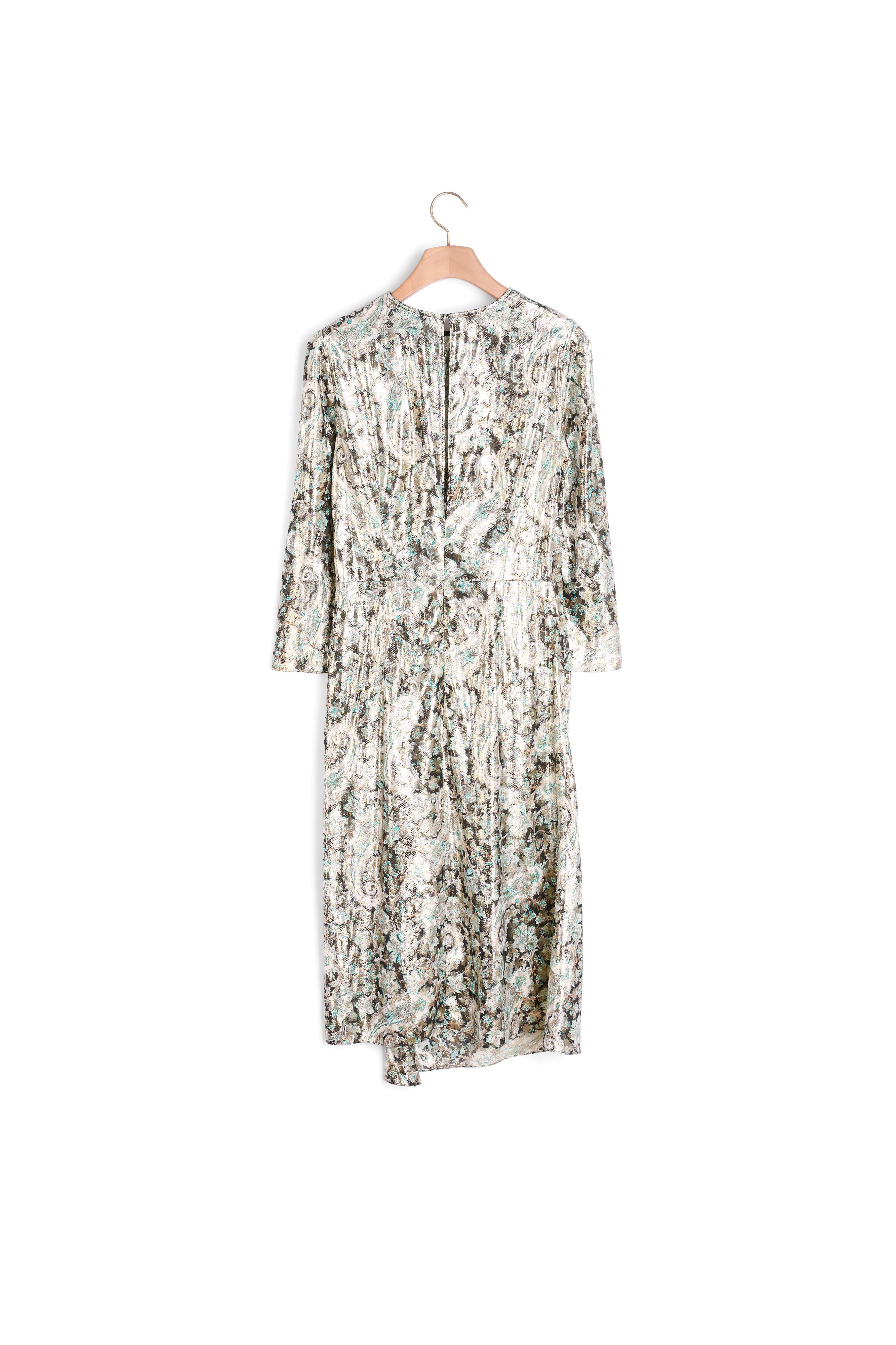 Robe longue drapée en jacquard lurex Sandro seconde main