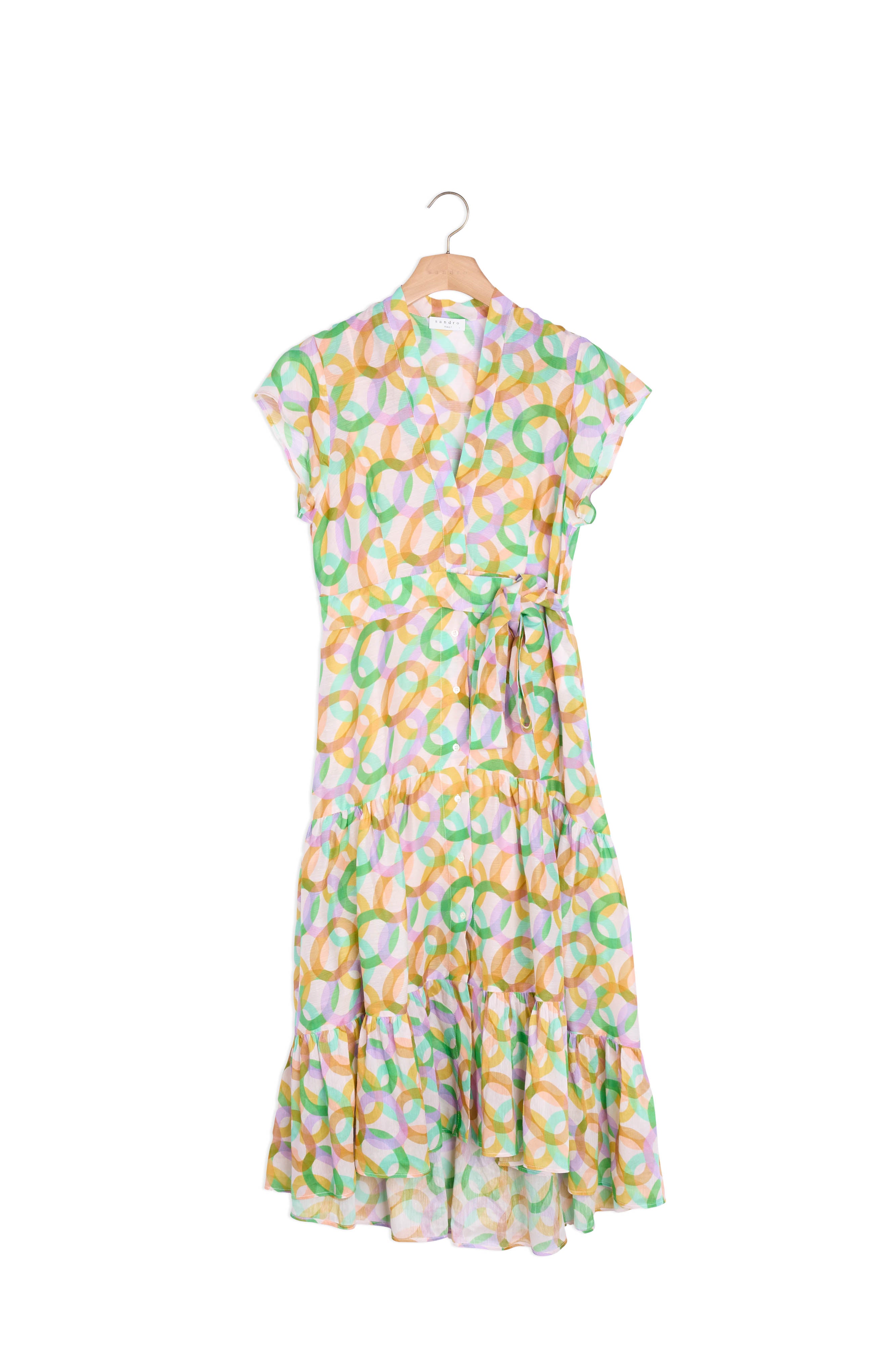 Robe longue sans manches imprimée Sandro seconde main