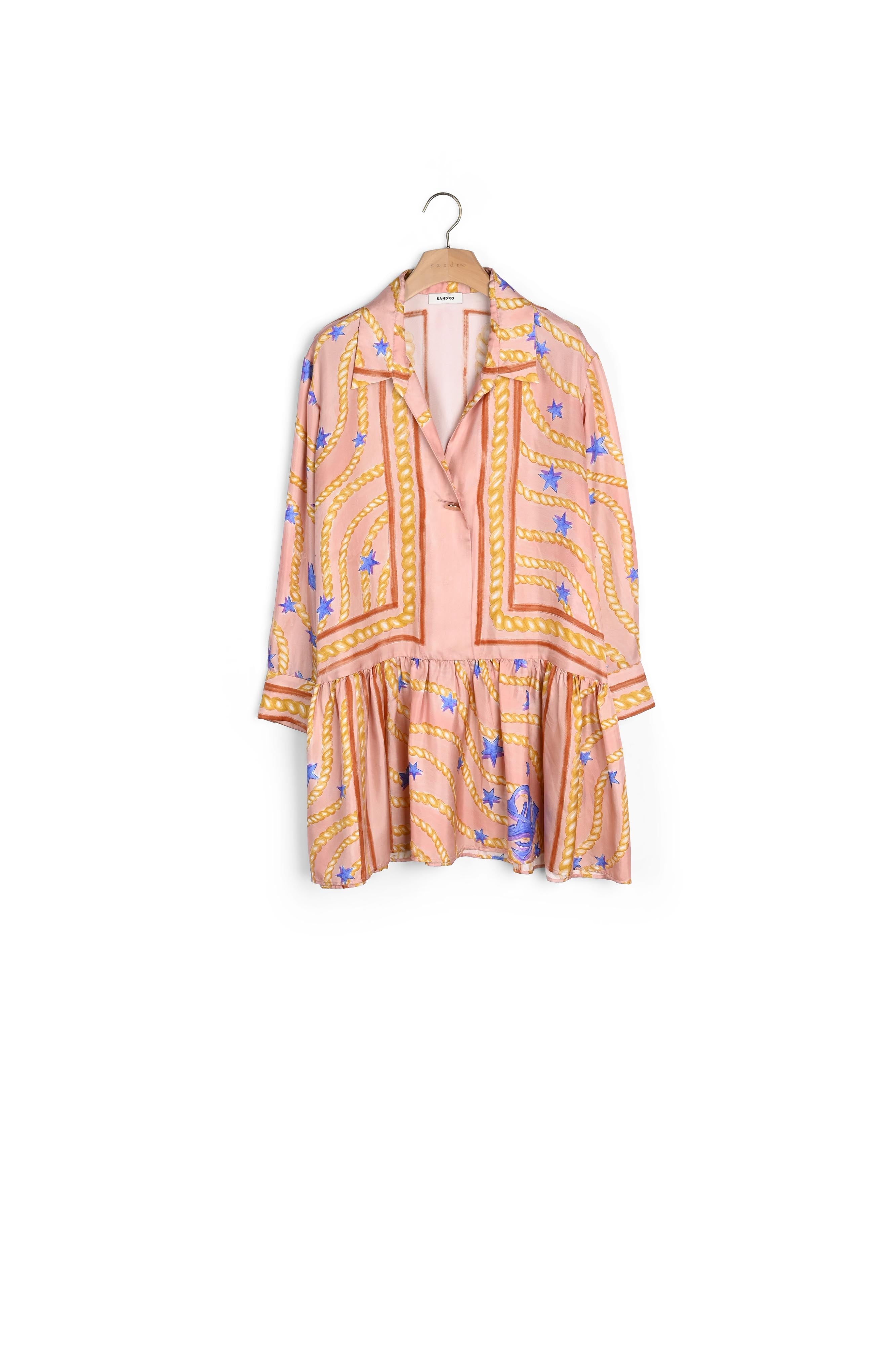 Robe en soie imprimée Sandro seconde main