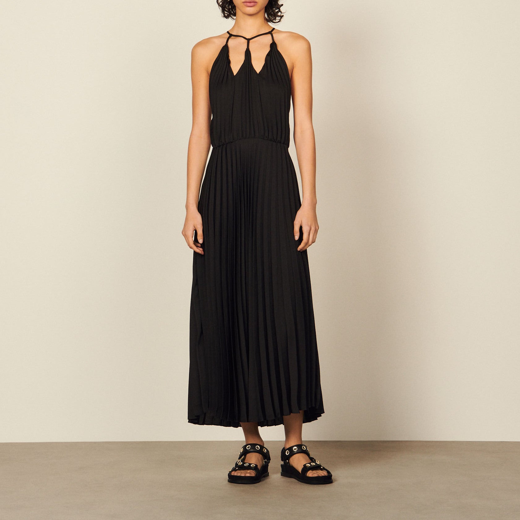 Robe longue plissée Sandro seconde main