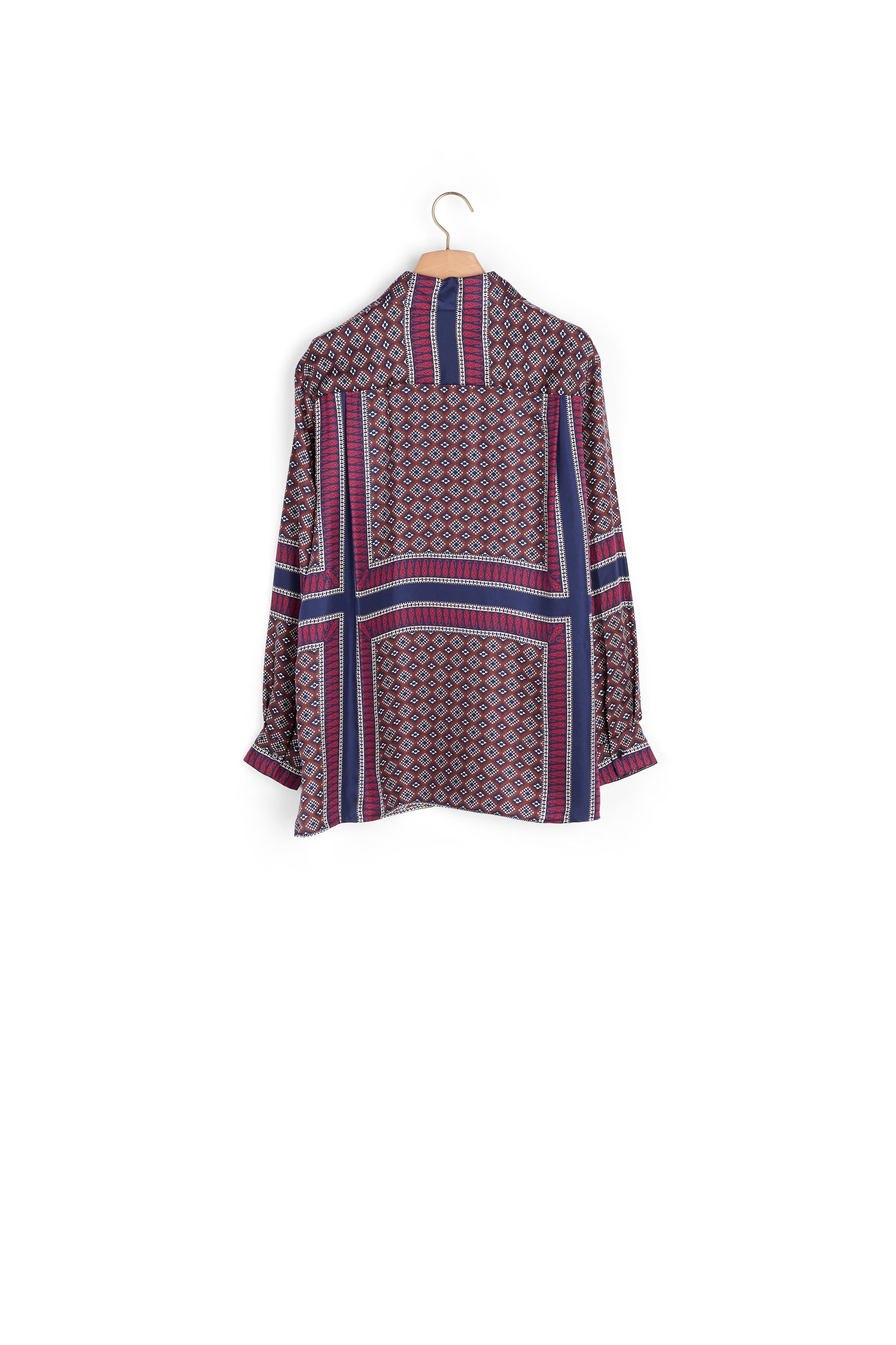 Chemise imprimée en soie Sandro seconde main