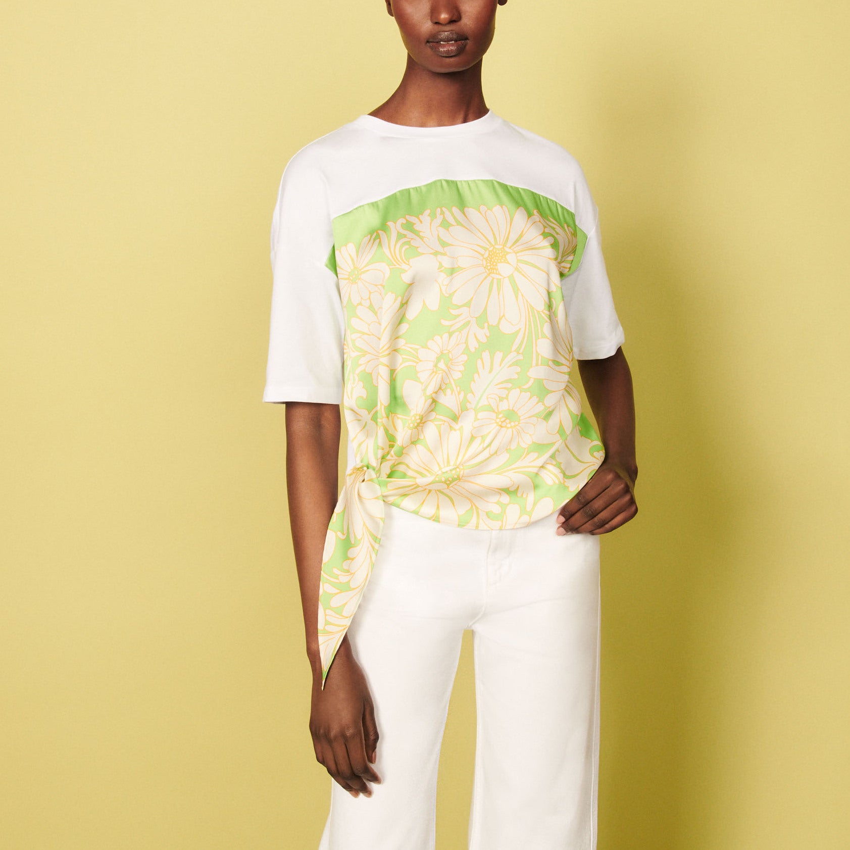 Tee-shirt foulard en coton biologique Sandro seconde main