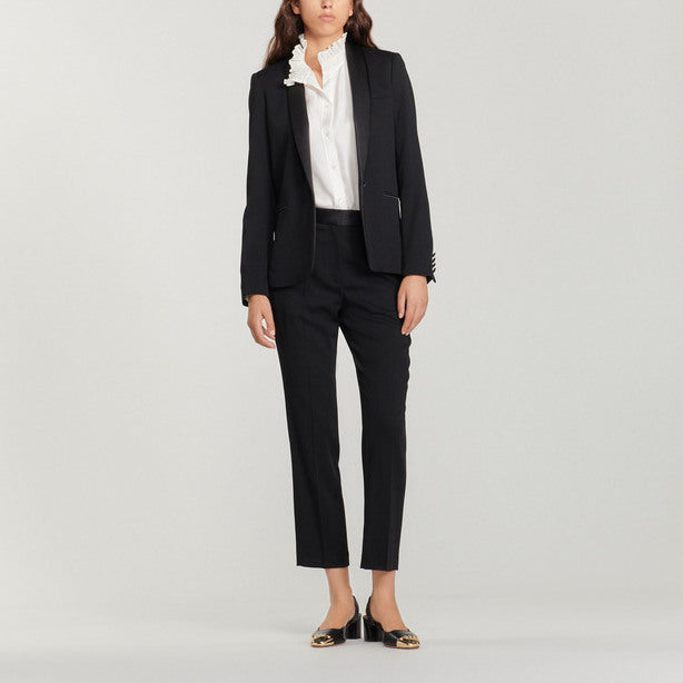 Veste de smoking à empiècement satin Sandro seconde main