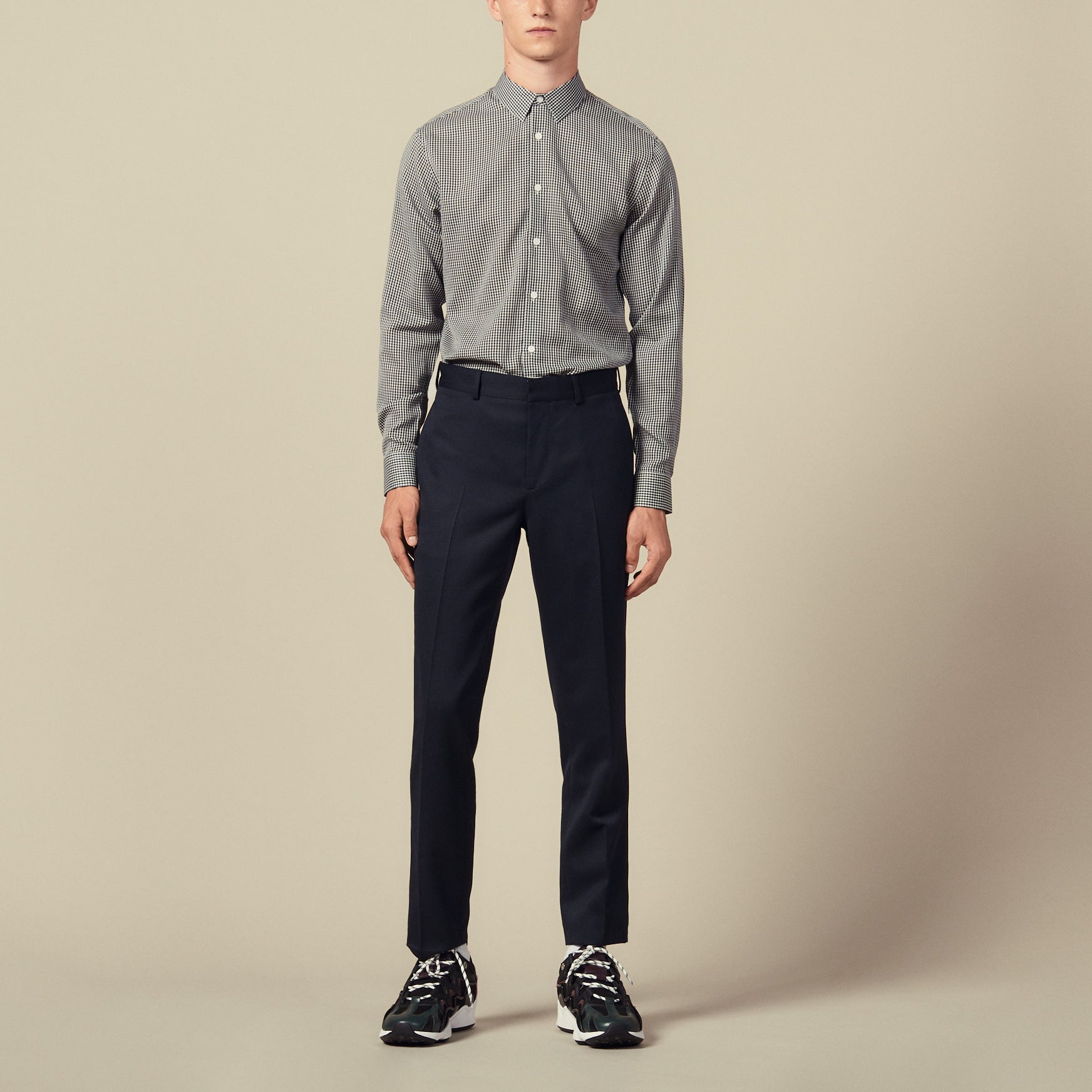 Chemise repassage facile à carreaux Sandro seconde main