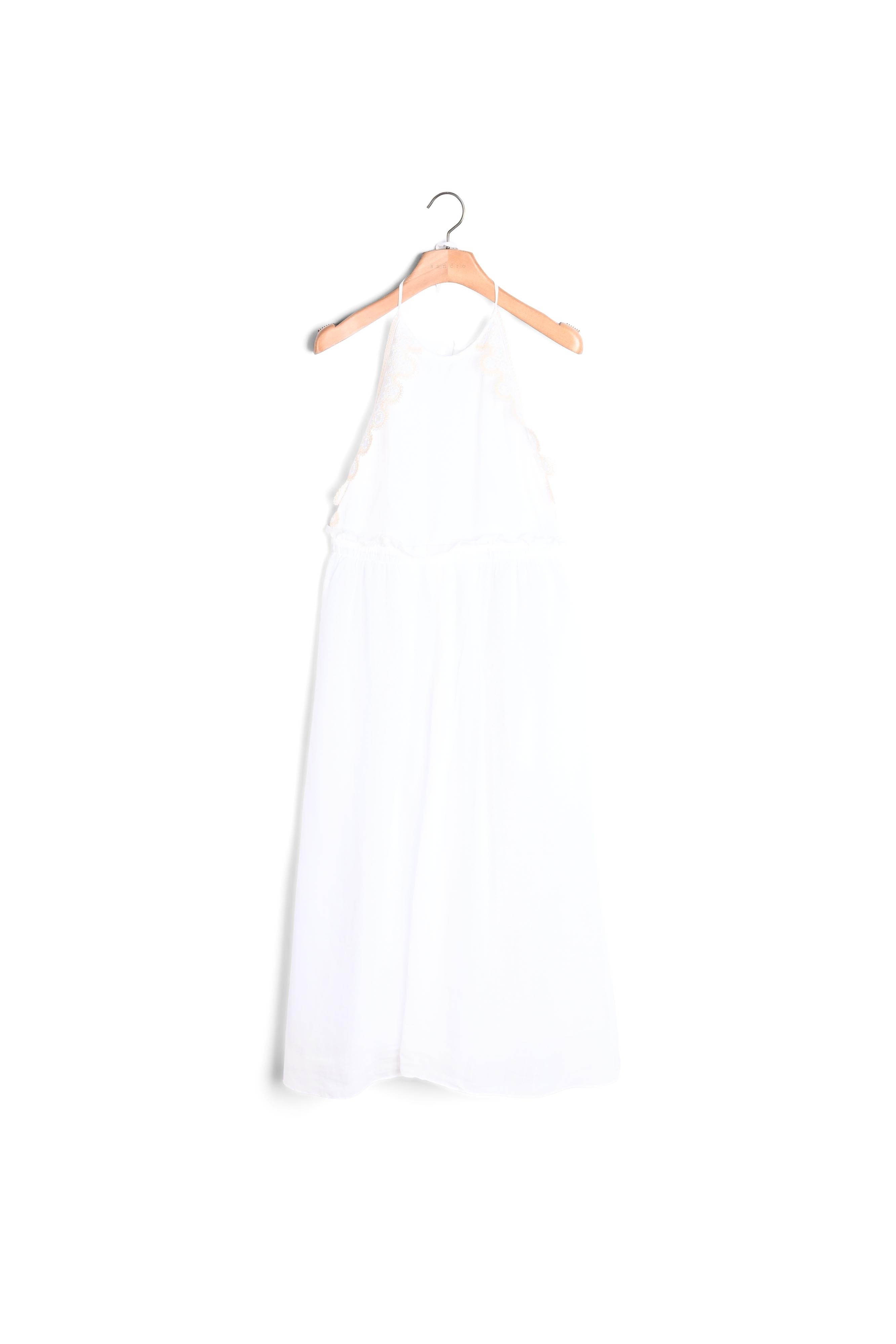 Robe longue dos nu et galon de dentelle Sandro seconde main