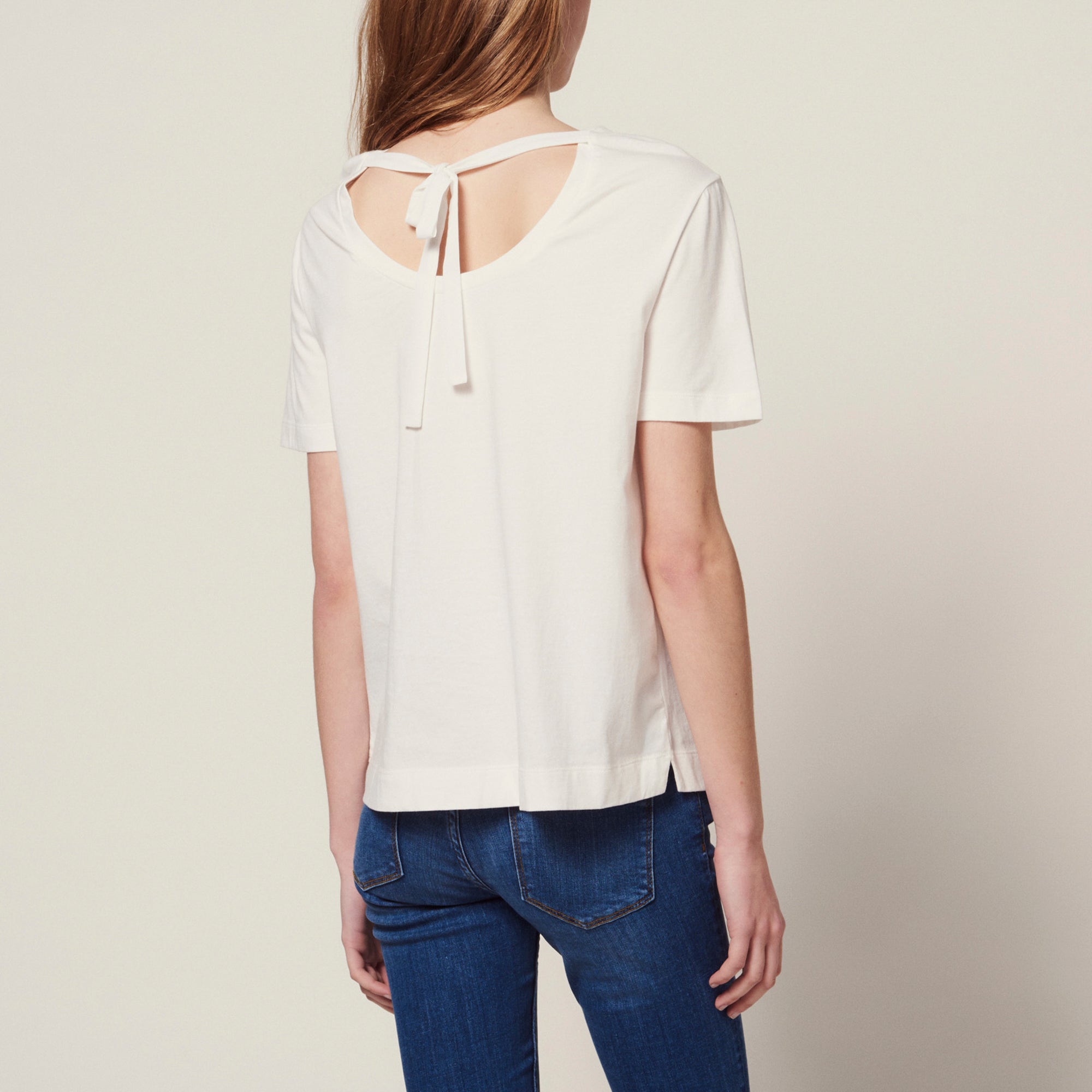 T-shirt avec plastron plissé Sandro seconde main