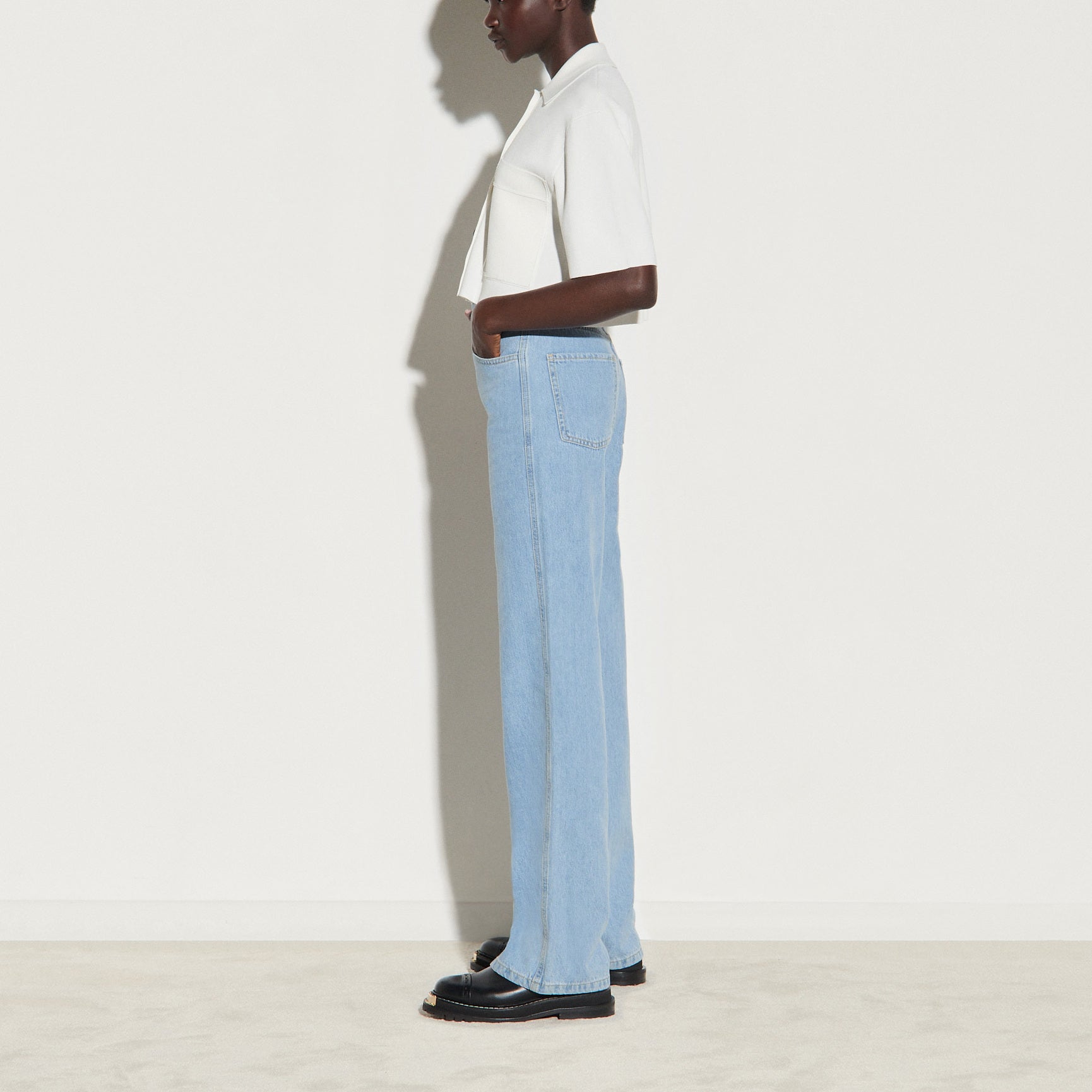 Cardigan court façon Chemise en Maille Sandro seconde main