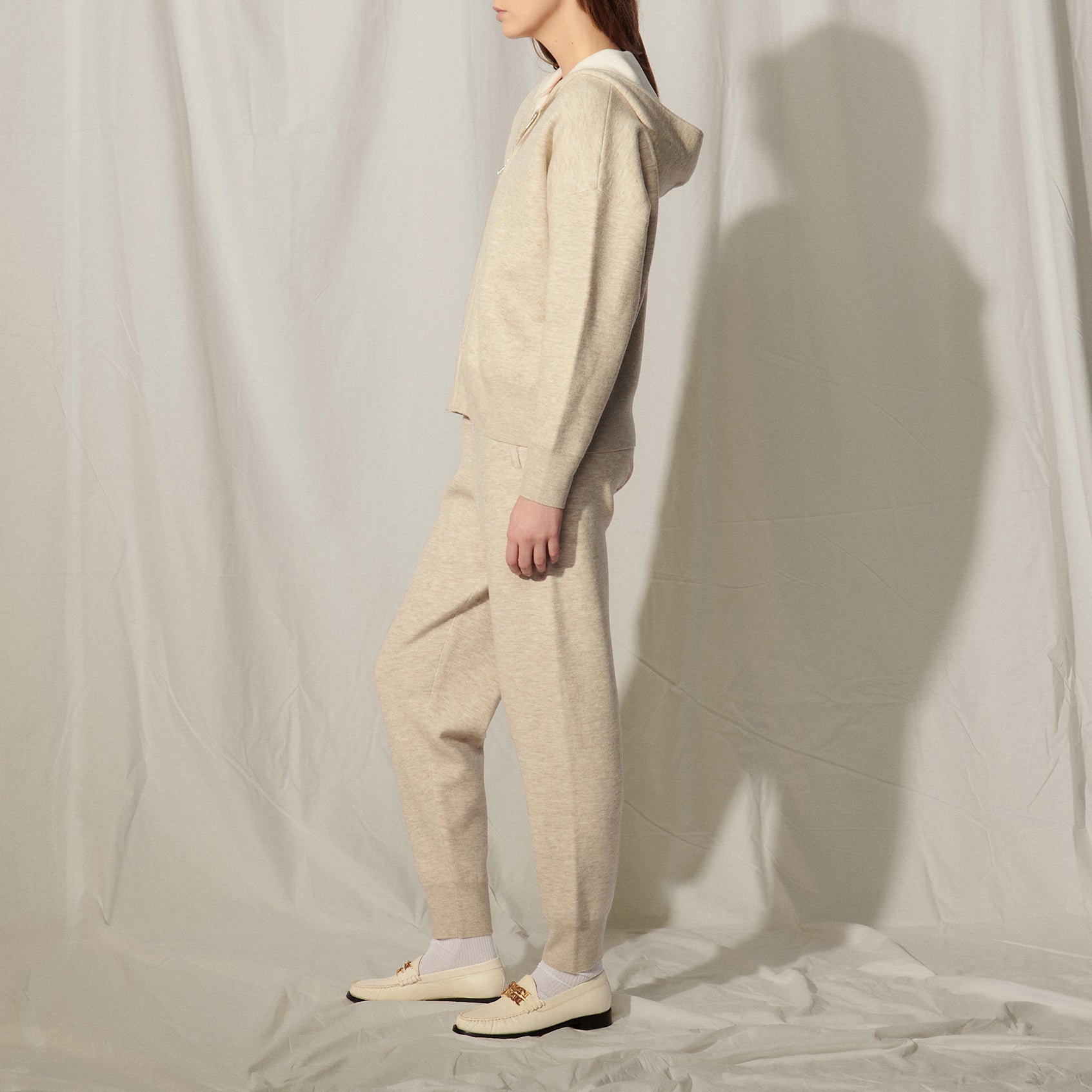 Hoodie zippé avec broderie au dos Sandro seconde main