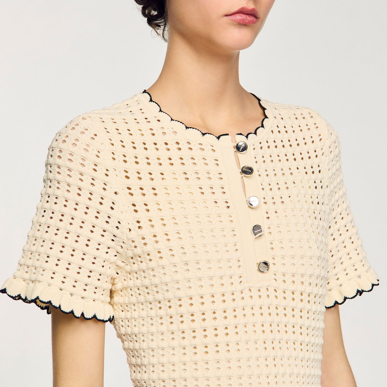 Robe courte en maille Sandro seconde main