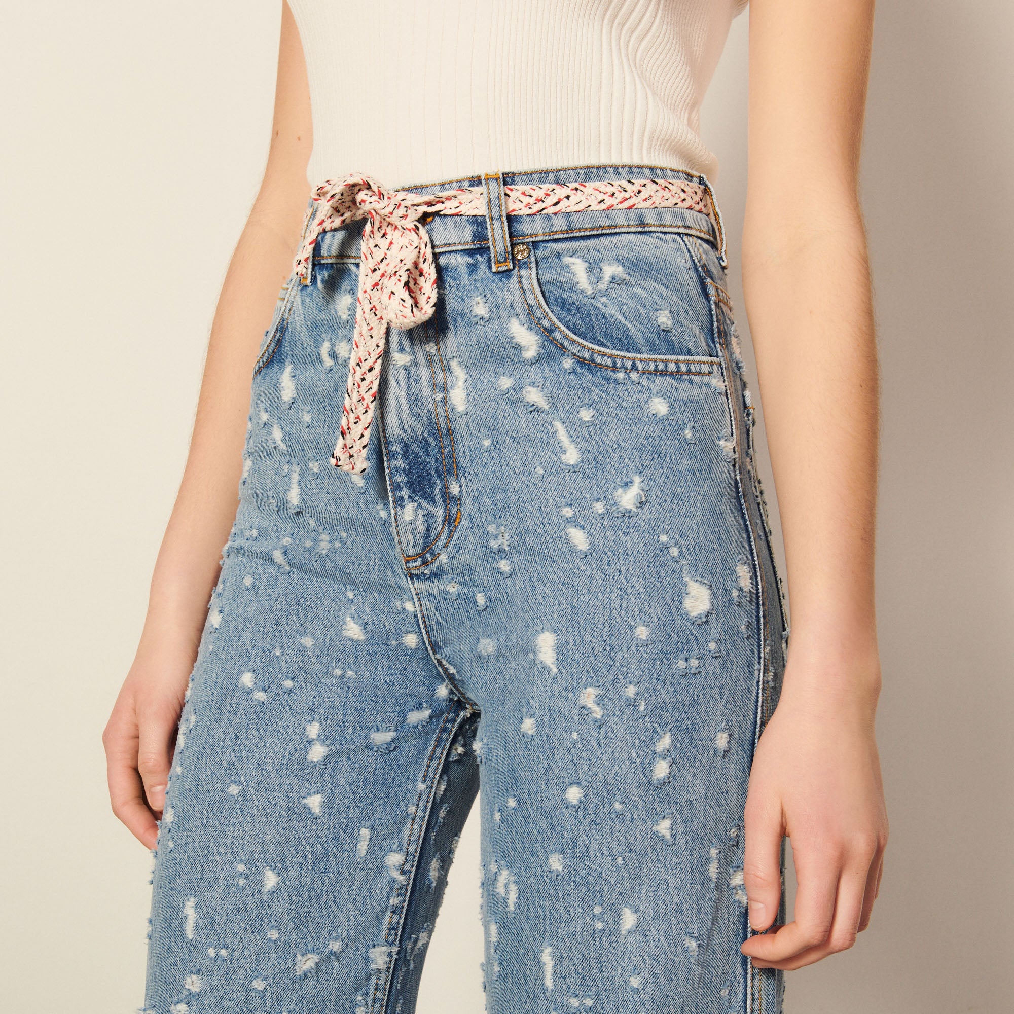 Jean effet déchiré Sandro seconde main