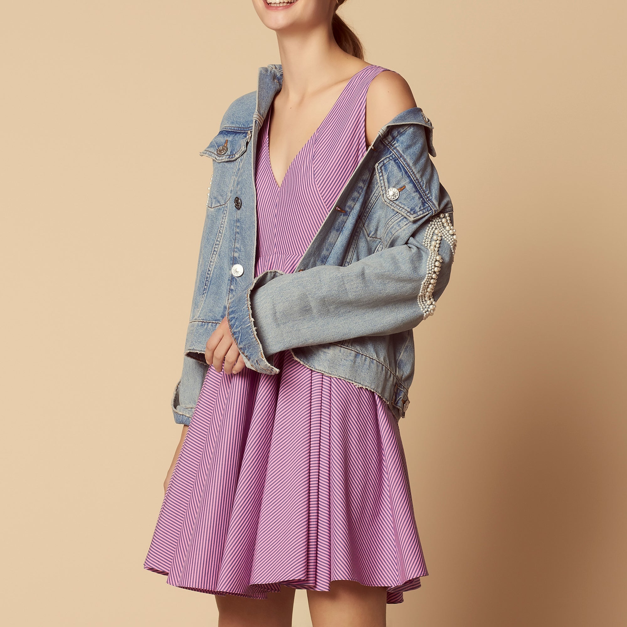 Robe évasée nouée dans le dos Sandro seconde main