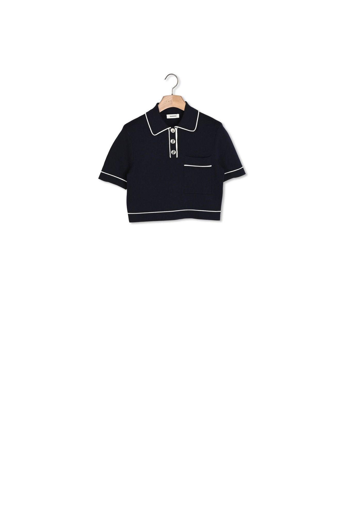 Pull court col polo Sandro seconde main