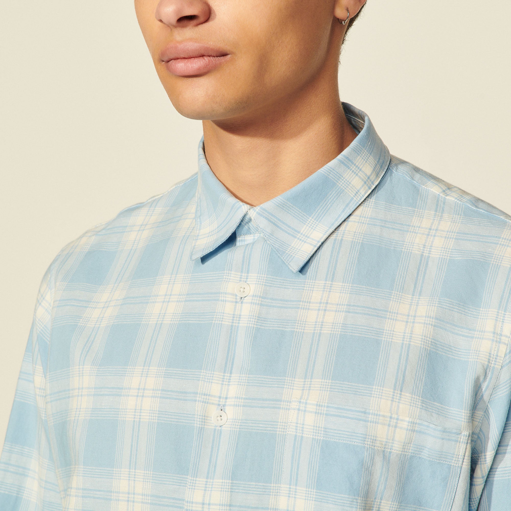 Chemise en coton à carreaux Sandro seconde main