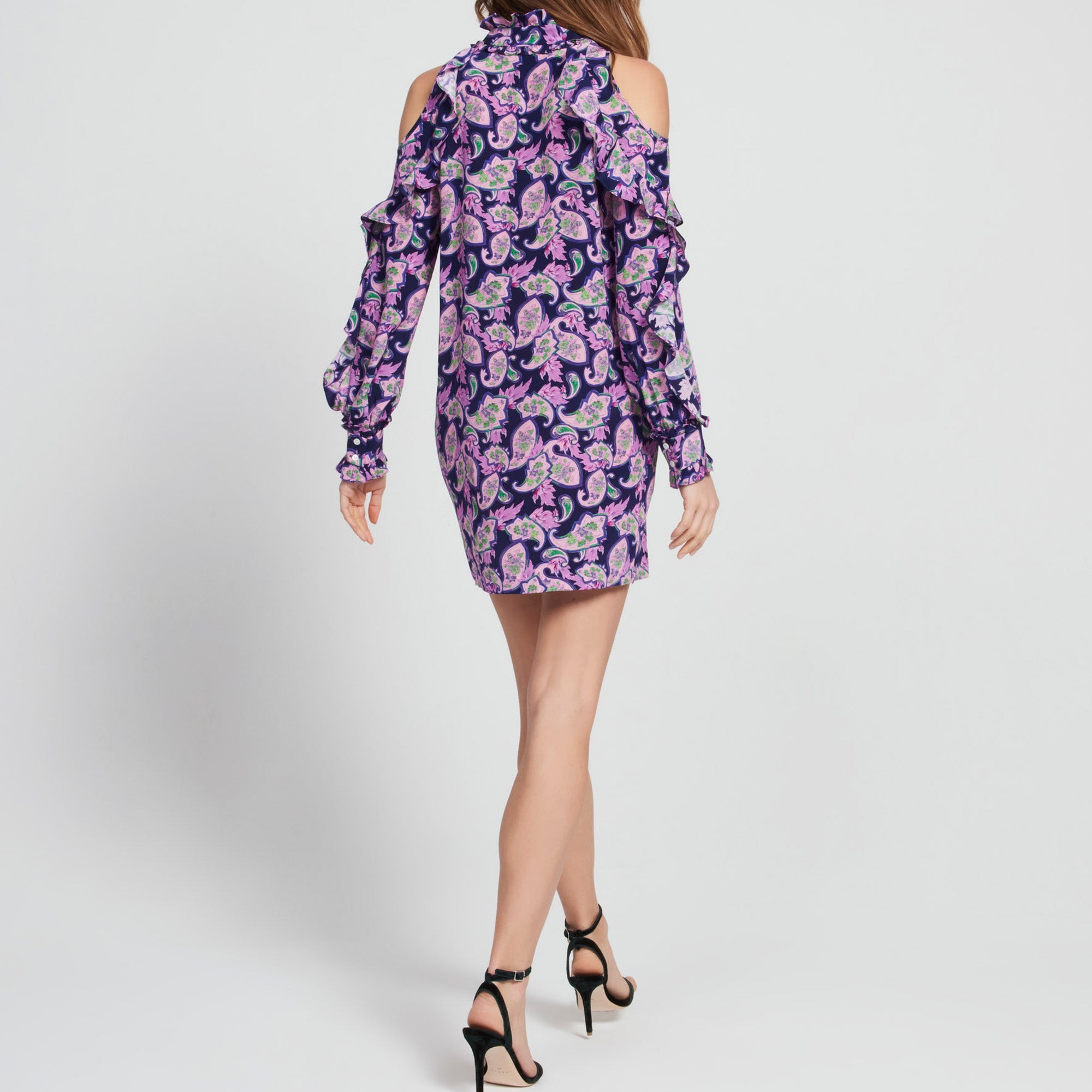 Robe en soie imprimé cachemire Sandro seconde main