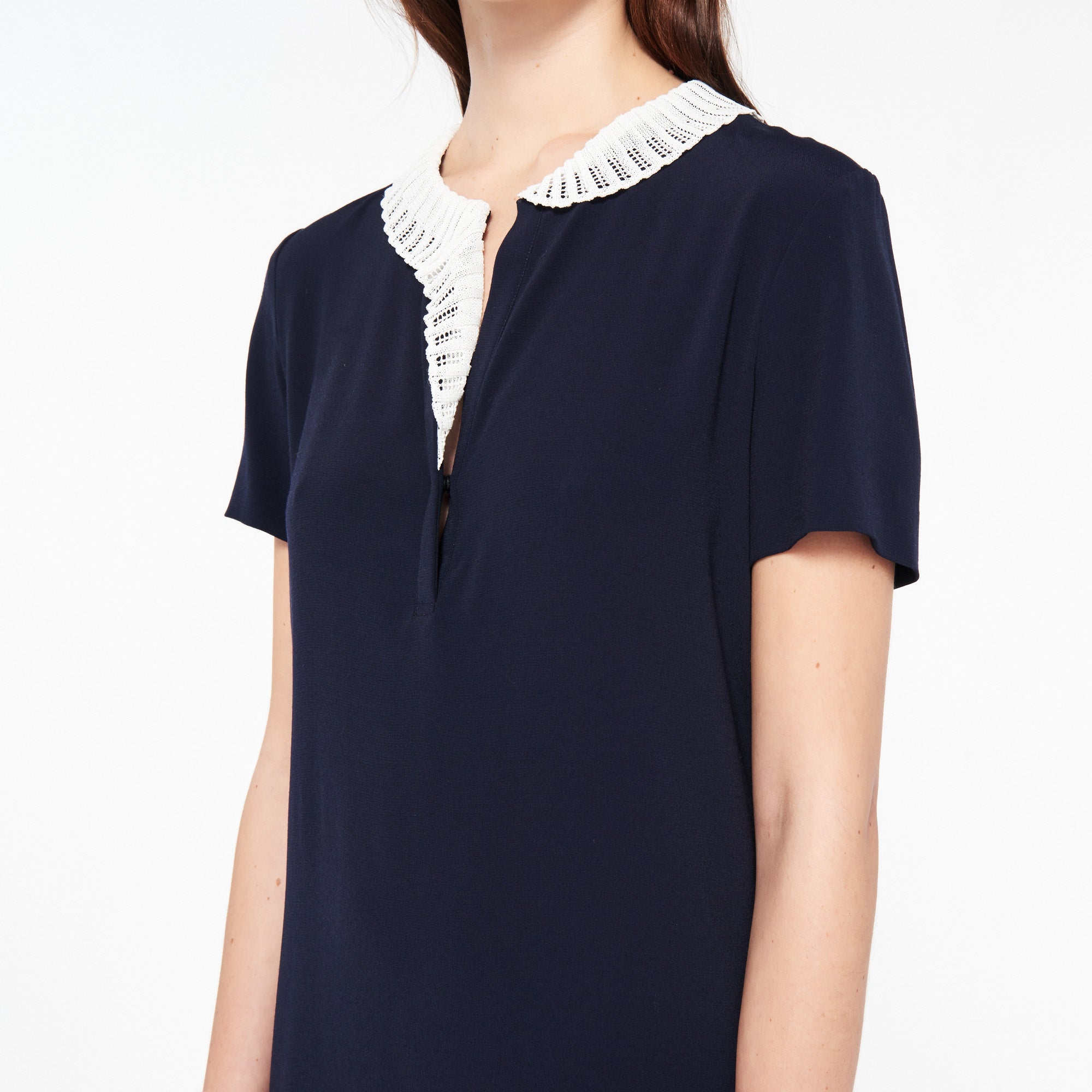 Robe Sandro à col de couleur contrastée Sandro seconde main