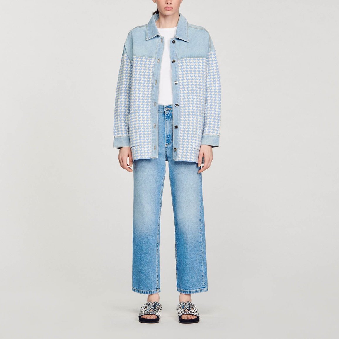 Cardicoat pied-de-poule Sandro seconde main