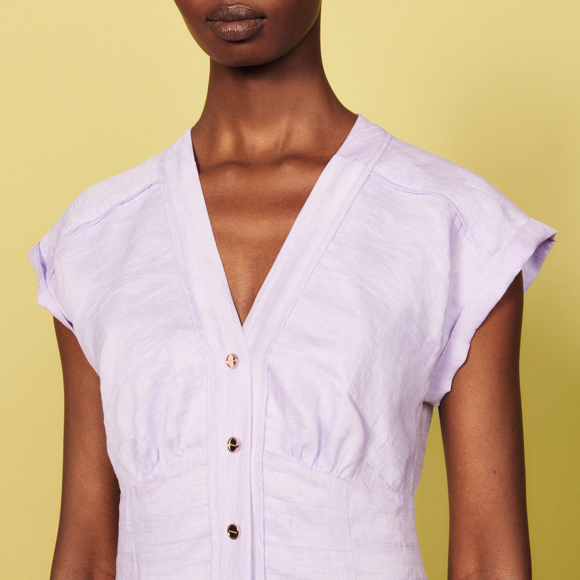 Robe courte en lin Sandro seconde main