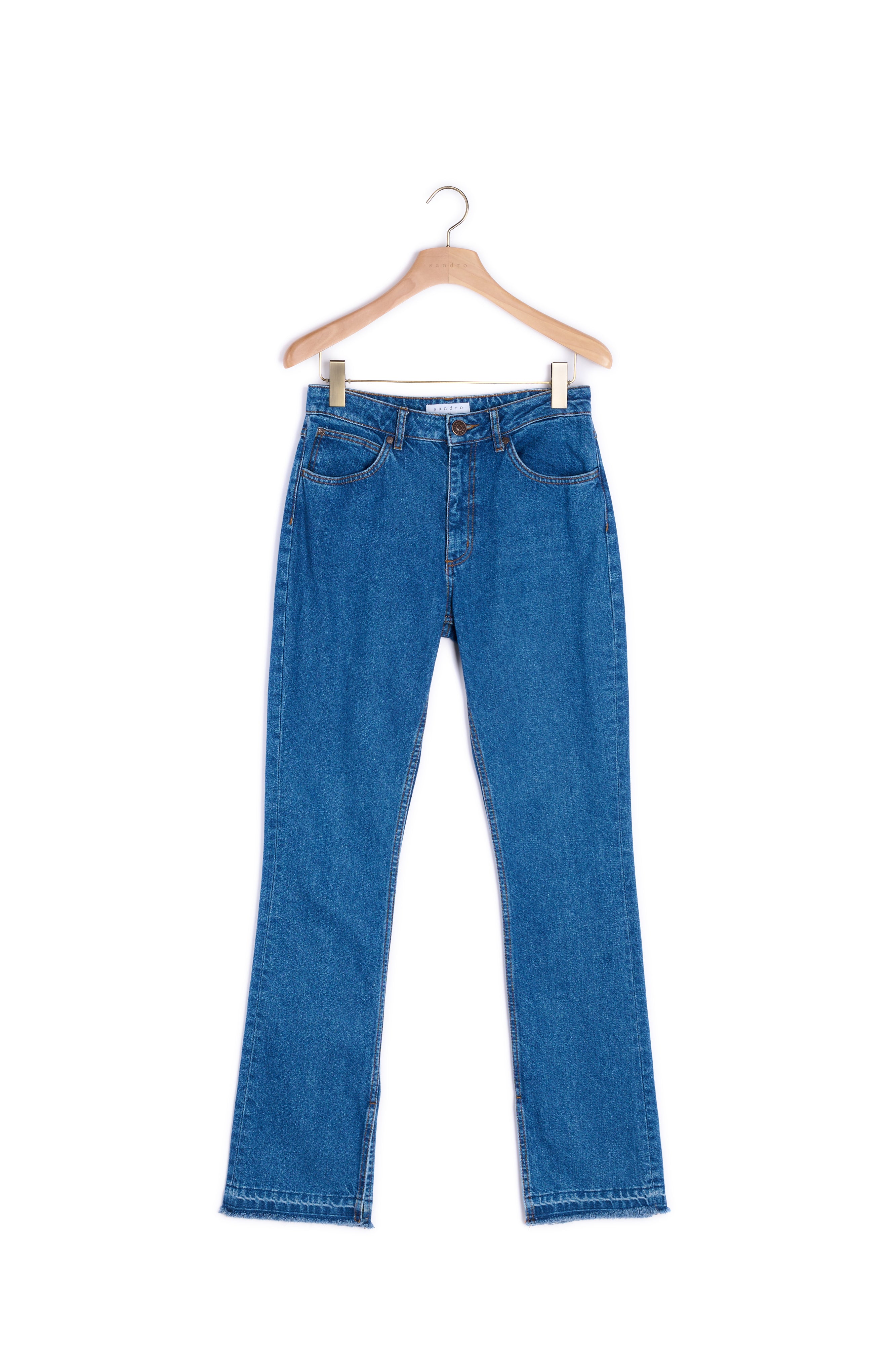 Jean taille haute avec fentes en bas Sandro seconde main