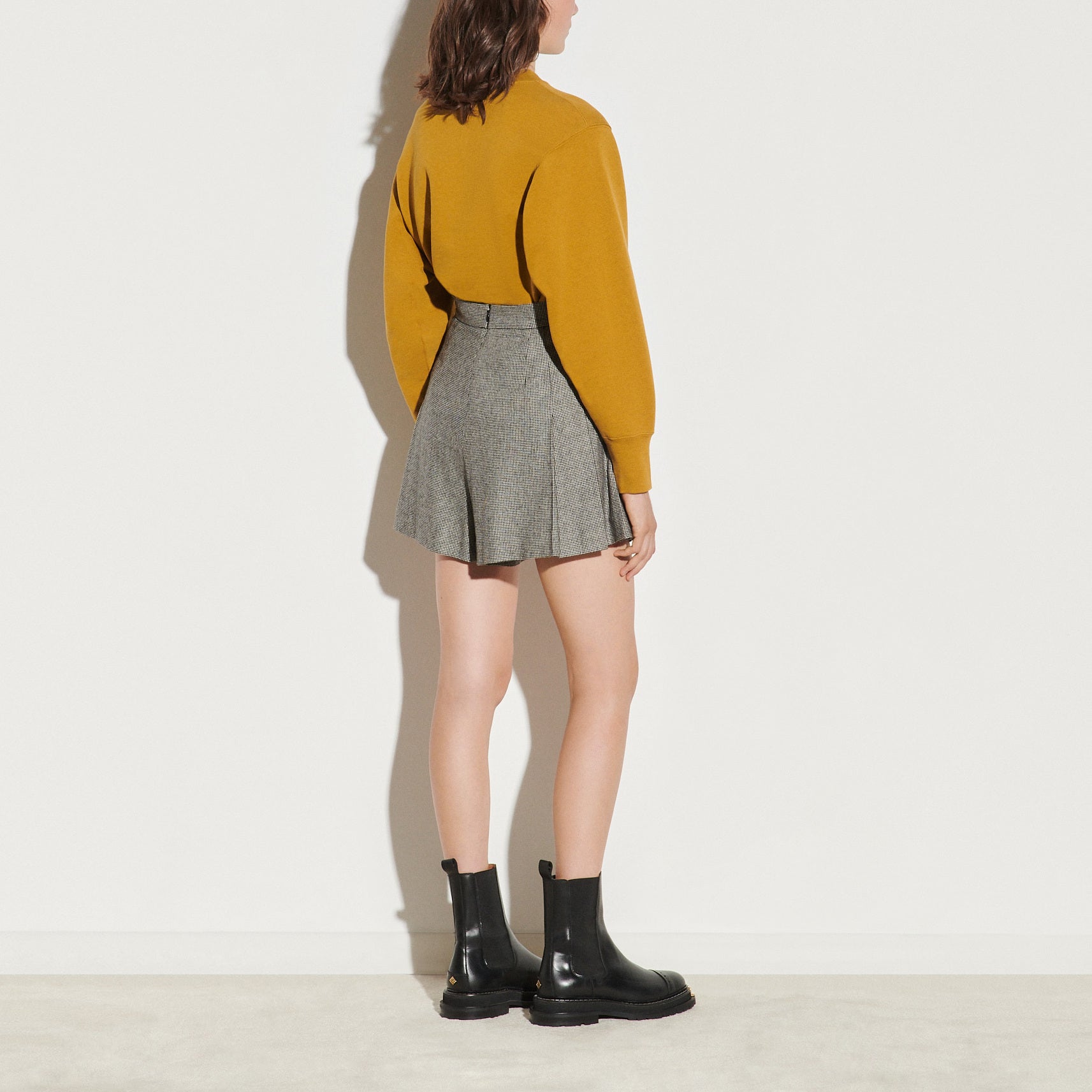 Short Jupe à motif pied de poule Sandro seconde main