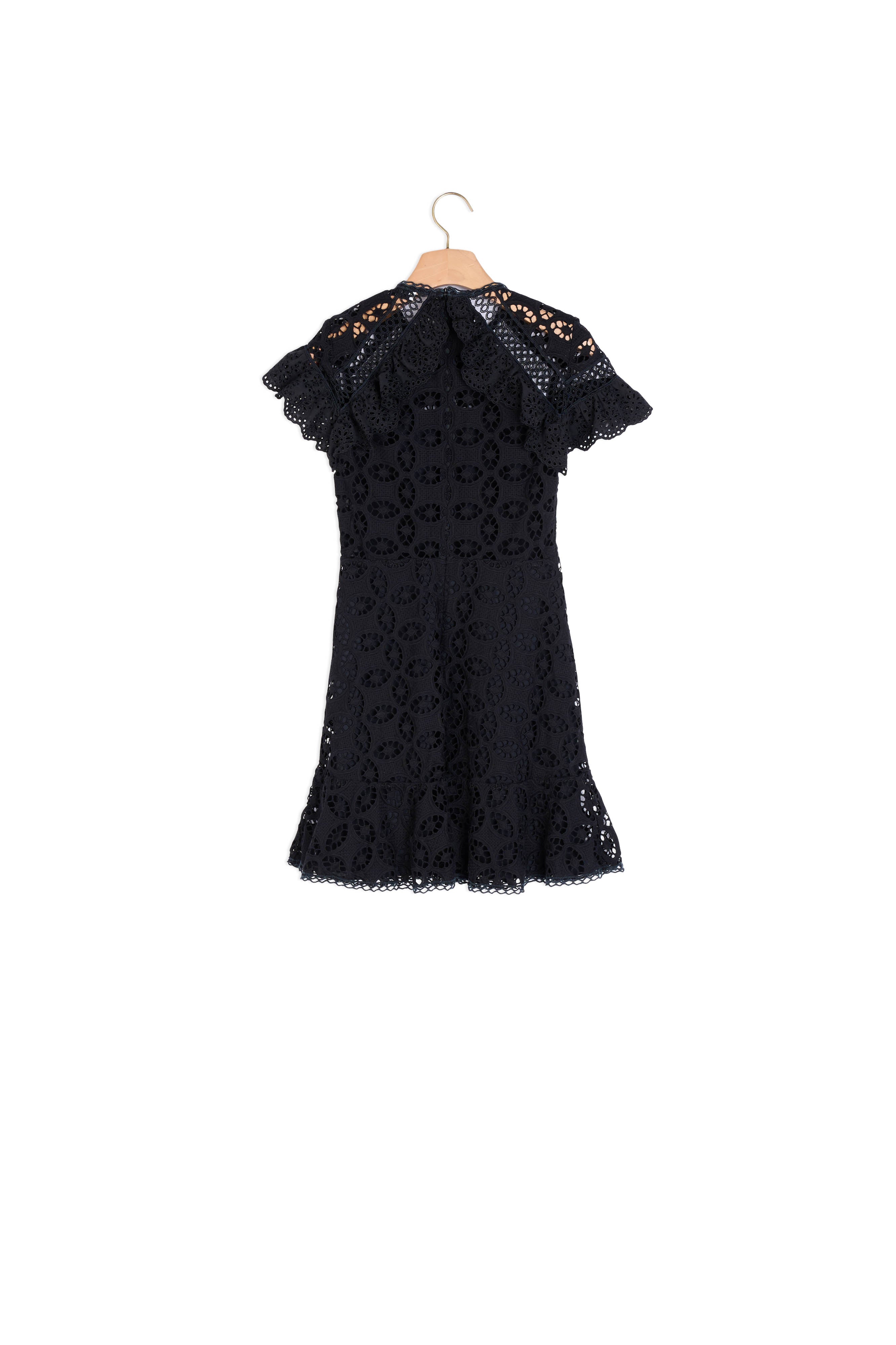 Robe en dentelle à volant Sandro seconde main