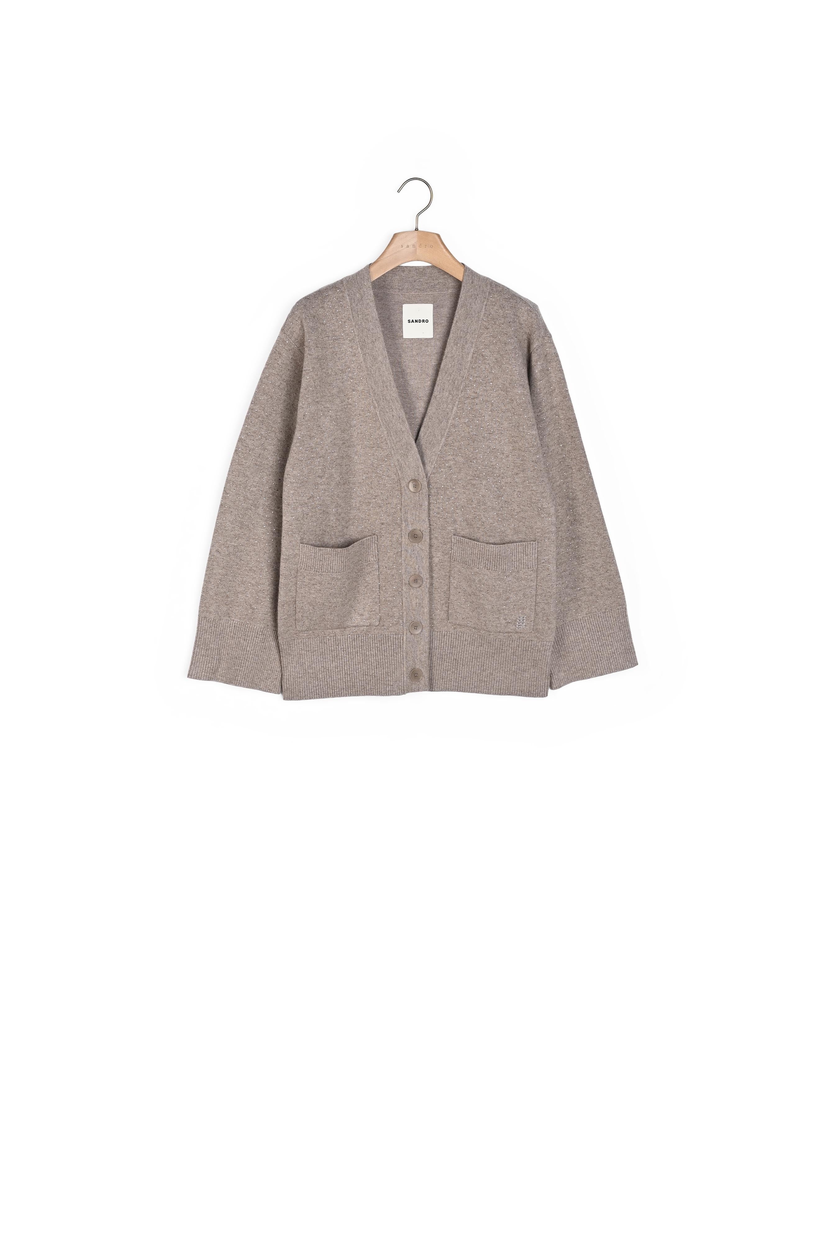 Cardigan long strassé Sandro seconde main