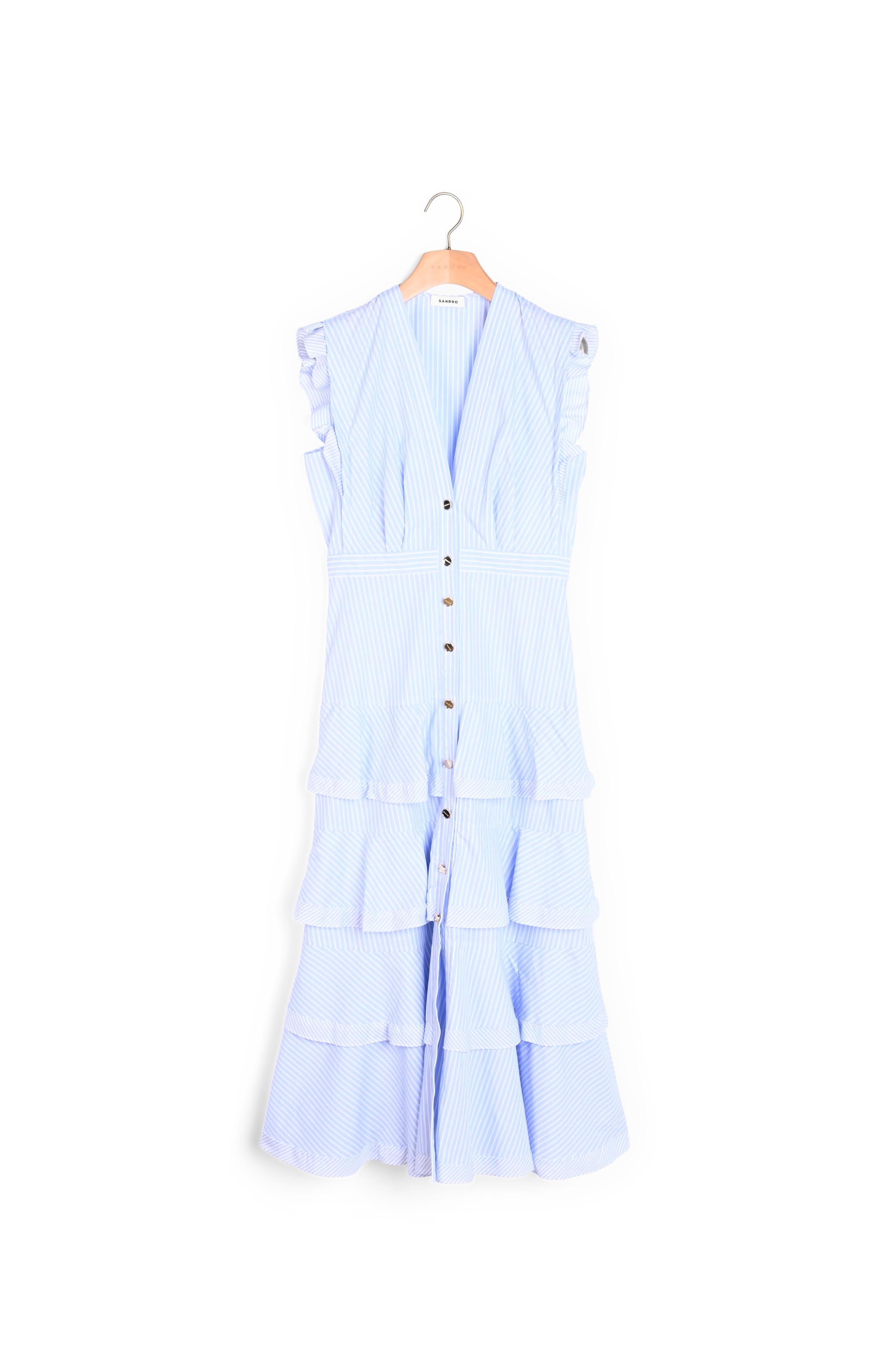 Robe longue à volants Sandro seconde main