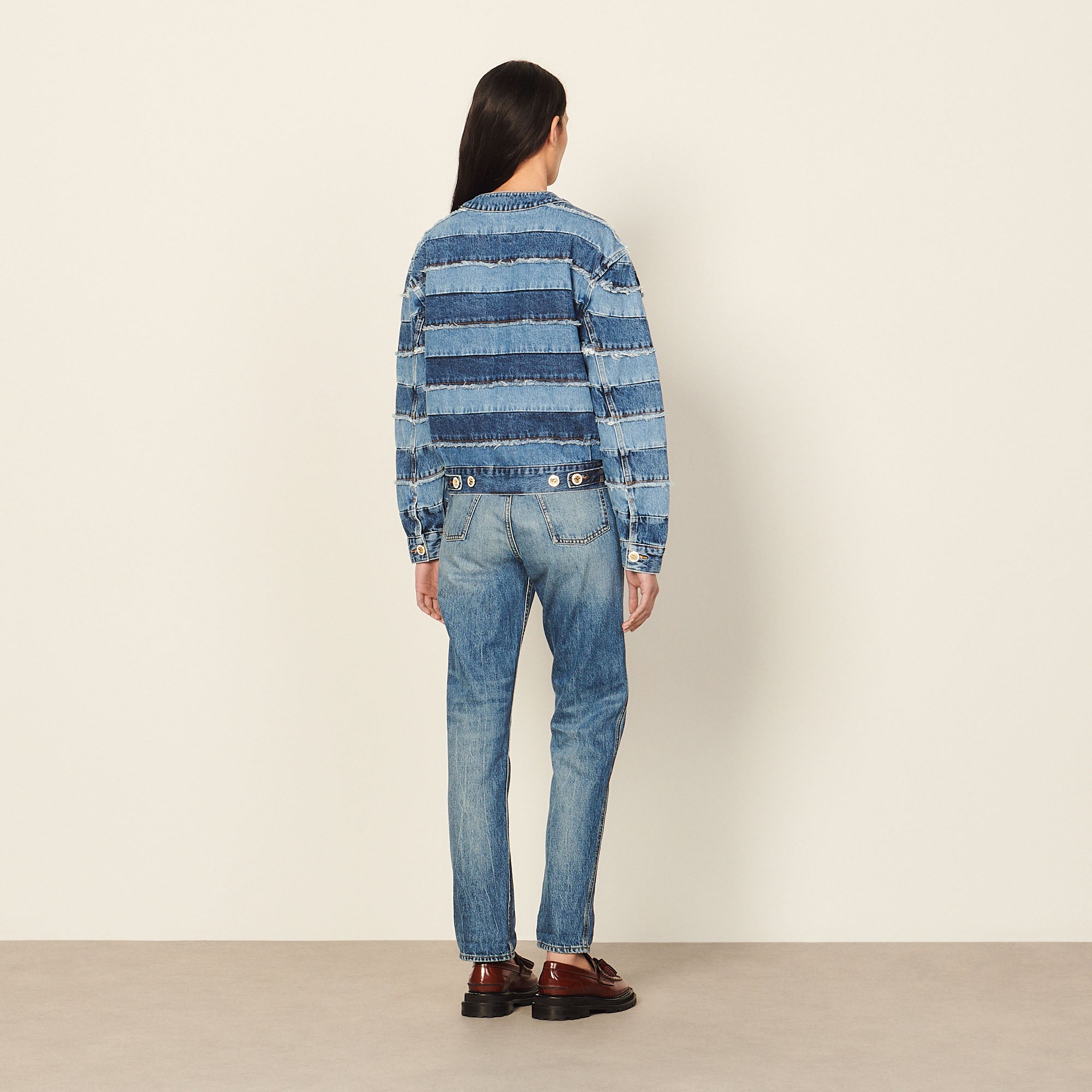 Blouson en Jean court oversize Sandro seconde main