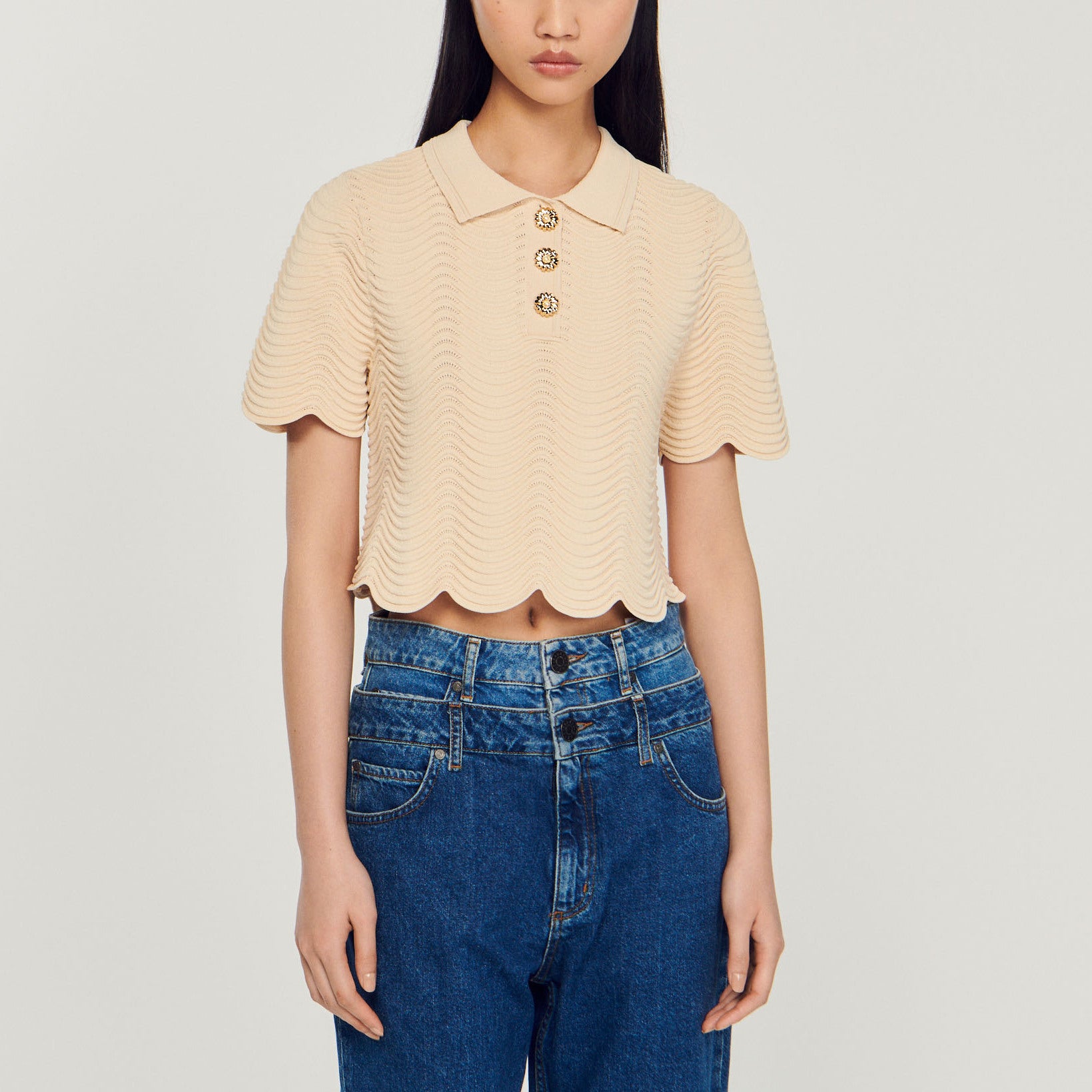 Pull court en Maille Sandro seconde main