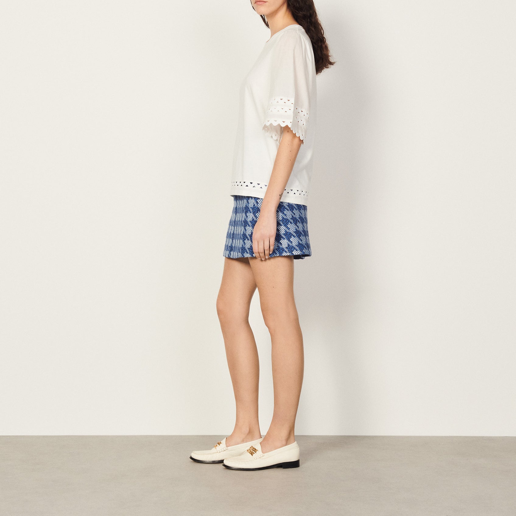 T-shirt avec galon en dentelle Sandro seconde main