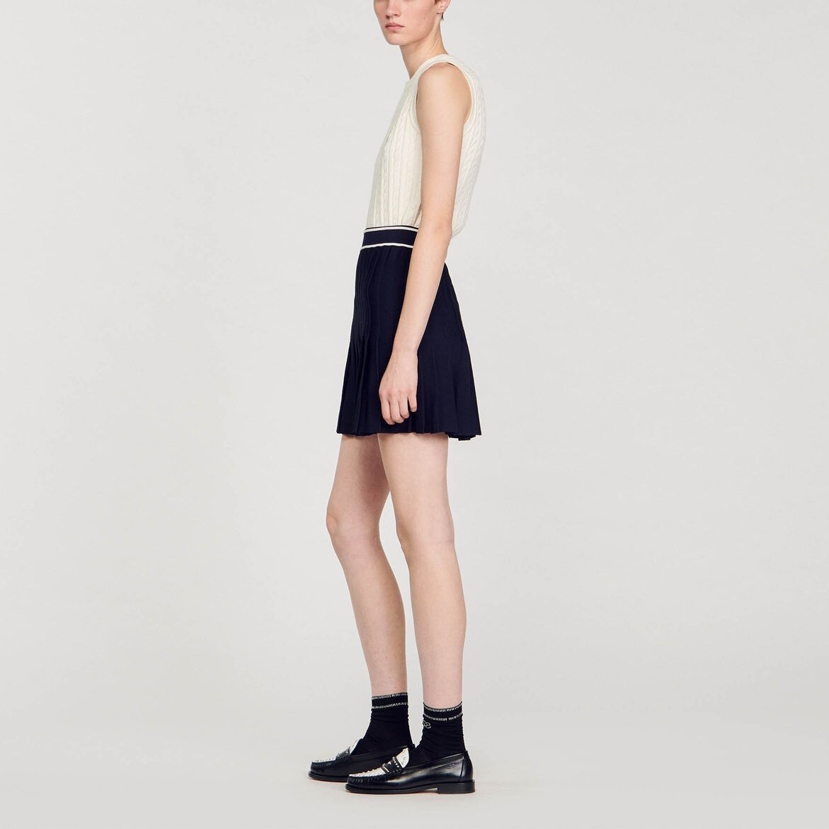 Jupe courte plissée Sandro seconde main